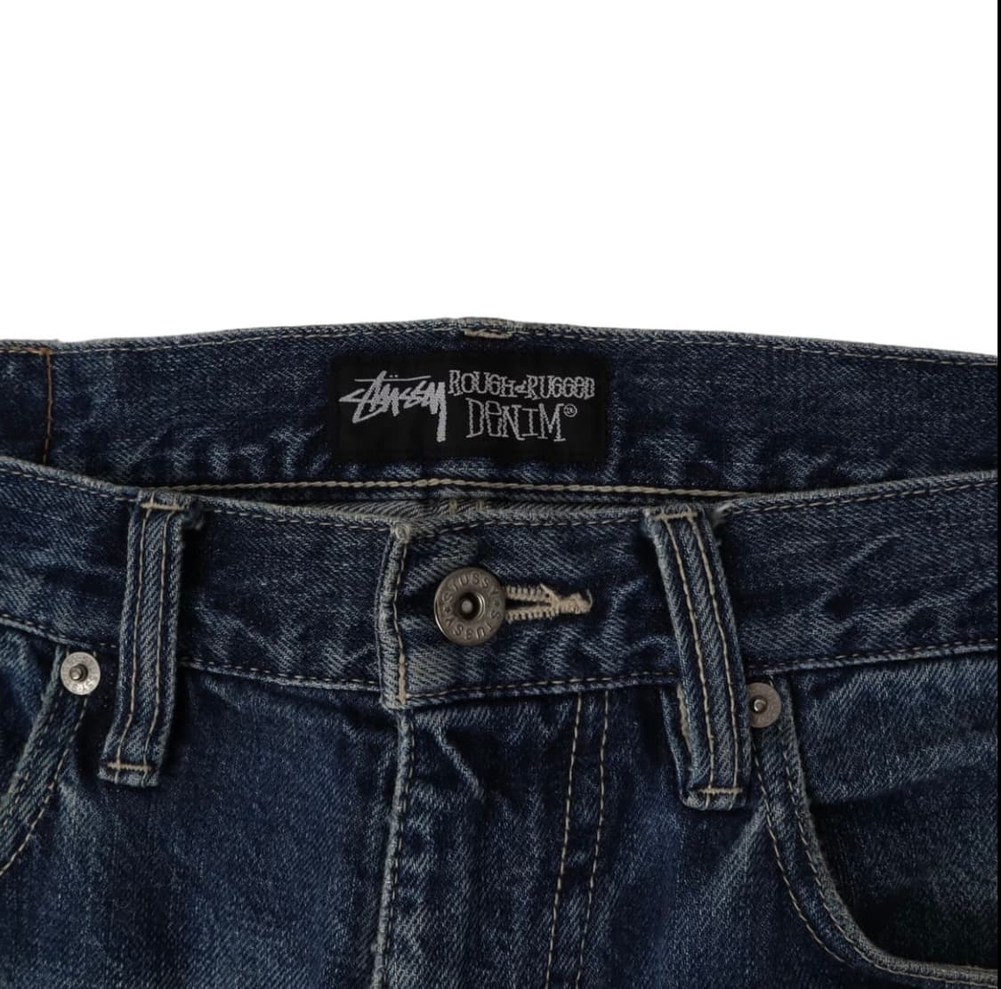 스투시 2000s 러프 러기드 아치 로고 데님 팬츠 상품이미지4