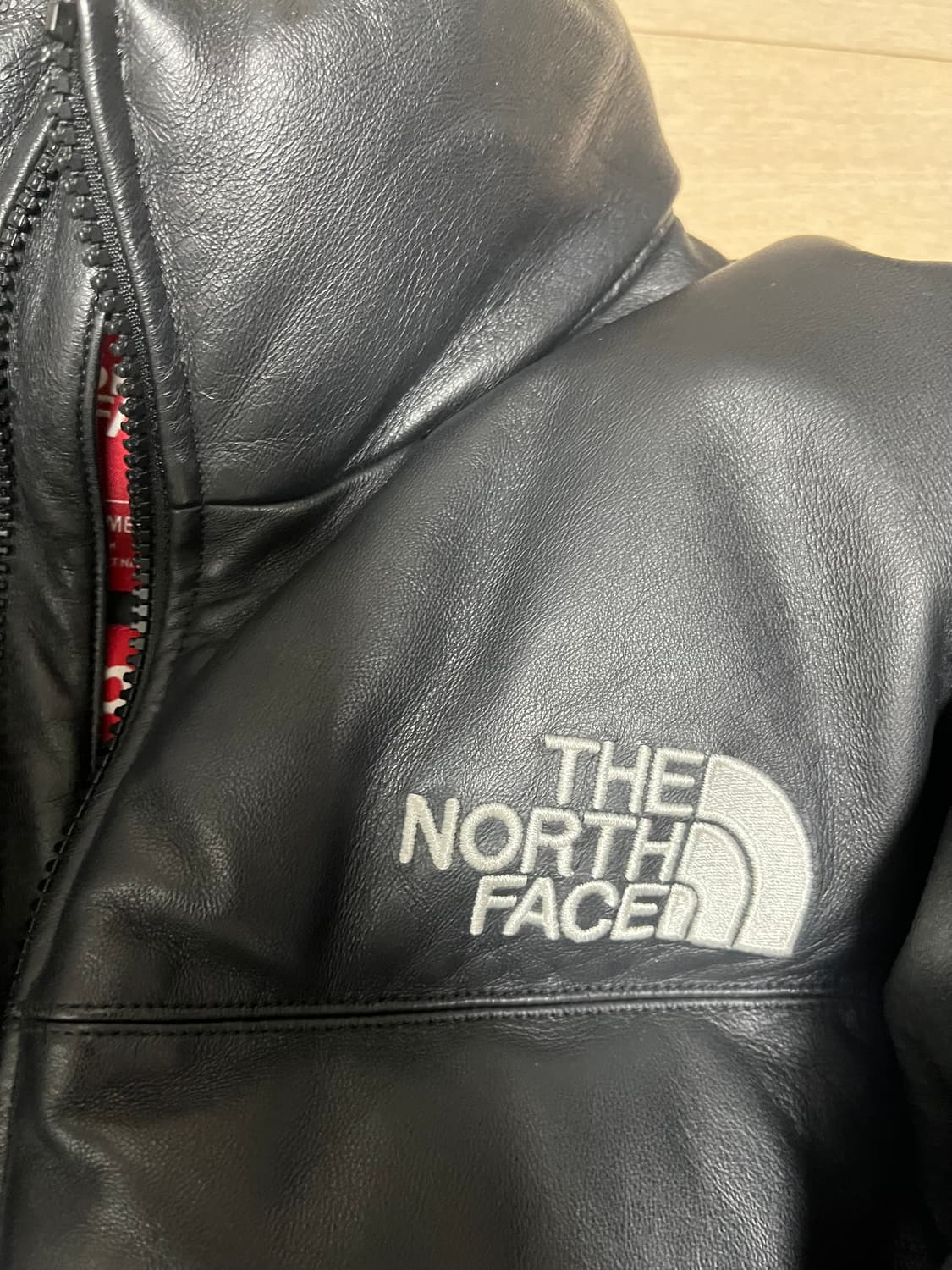 슈프림x노스페이스 슈노 레더 눕시 17fw 상품이미지4