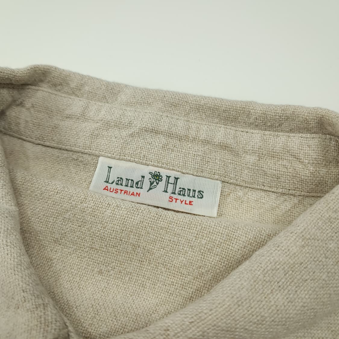 CL667 L 란트하우스 90s 린넨 트라흐텐 바바리안 알펜 셔츠 상품이미지3