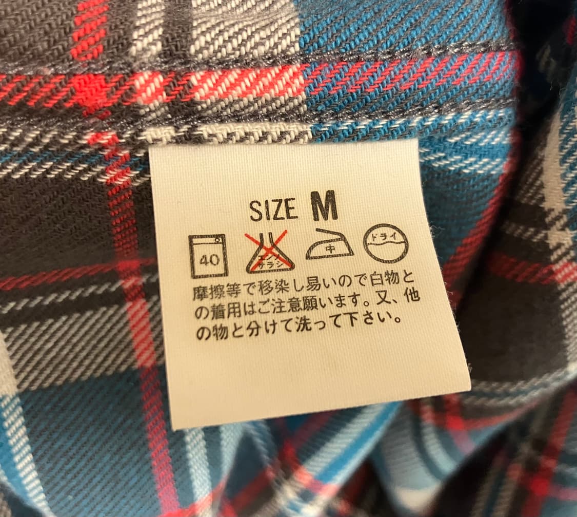 리바이스 오렌지탭 체크 셔츠 M / 100 남녀공용 L 빈티지 상품이미지5