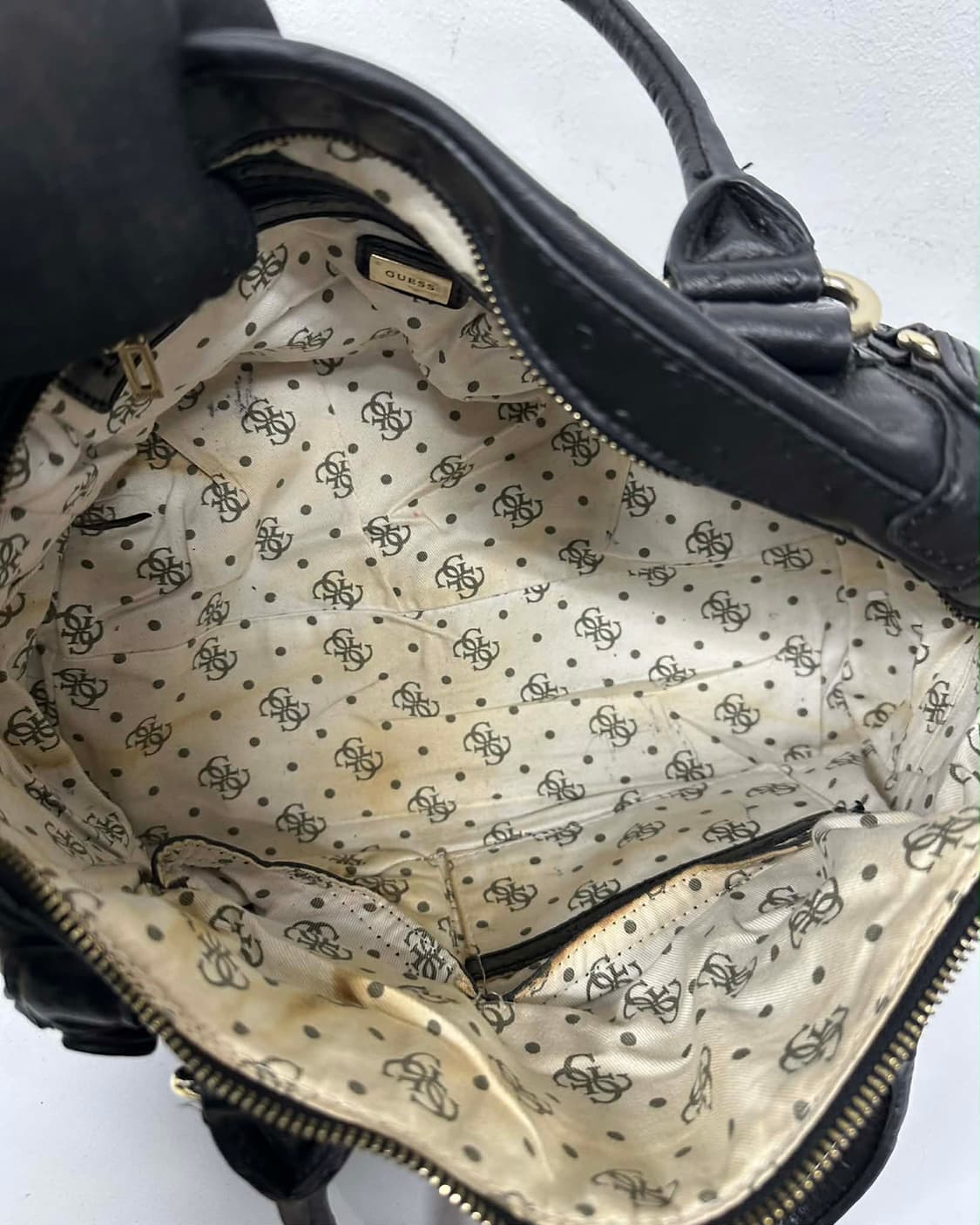 게스 Y2K 오스트리치 엠보 가죽 보스톤 숄더 & 토트백 상품이미지7