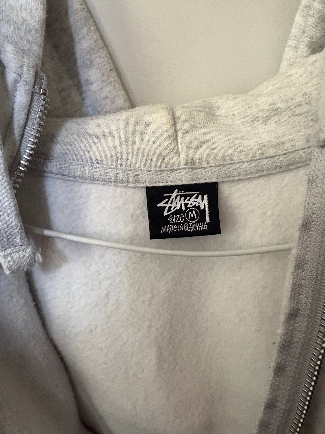 스투시 베이직 스투시 후드 집업 애쉬 헤더 상품이미지3