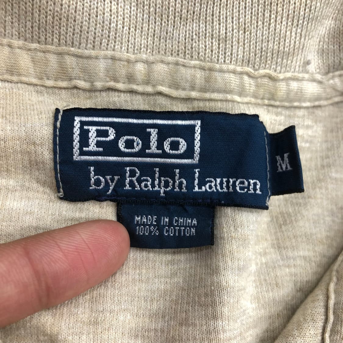 폴로 랄프로렌 오트밀 하프집업 코튼 니트  상품이미지4
