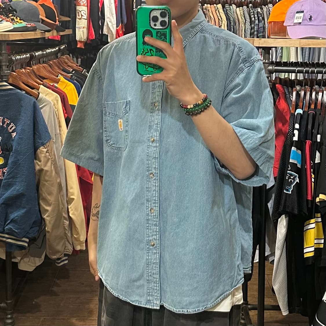 [HI] 칼하트 반팔 데님셔츠 상품이미지3