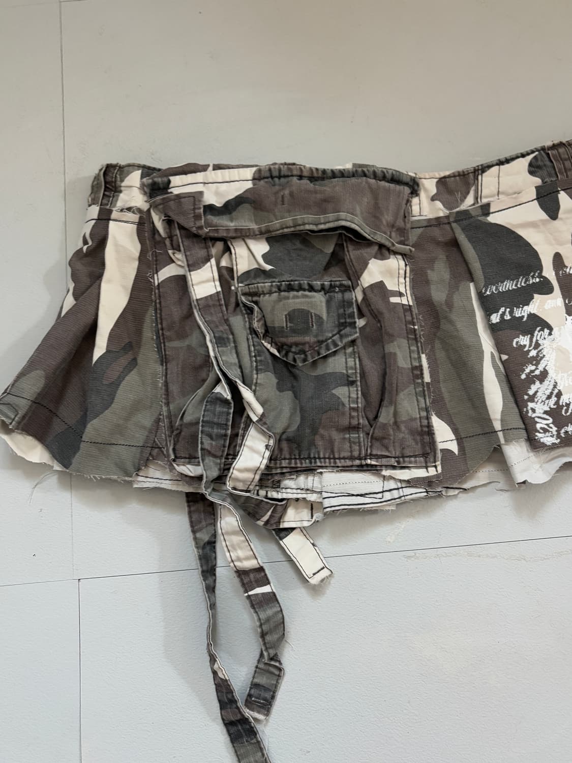 • camouflage pleats cargo skirt 상품이미지4