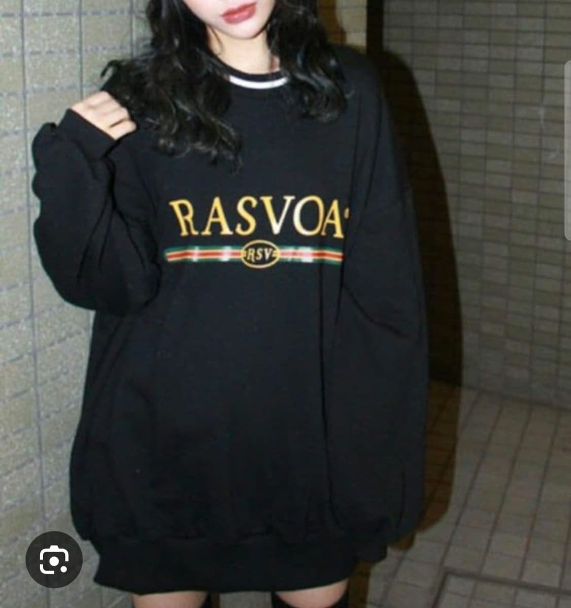 RASVOA 파란색 맨투맨 티셔츠 여성 프리사이즈 상품이미지1