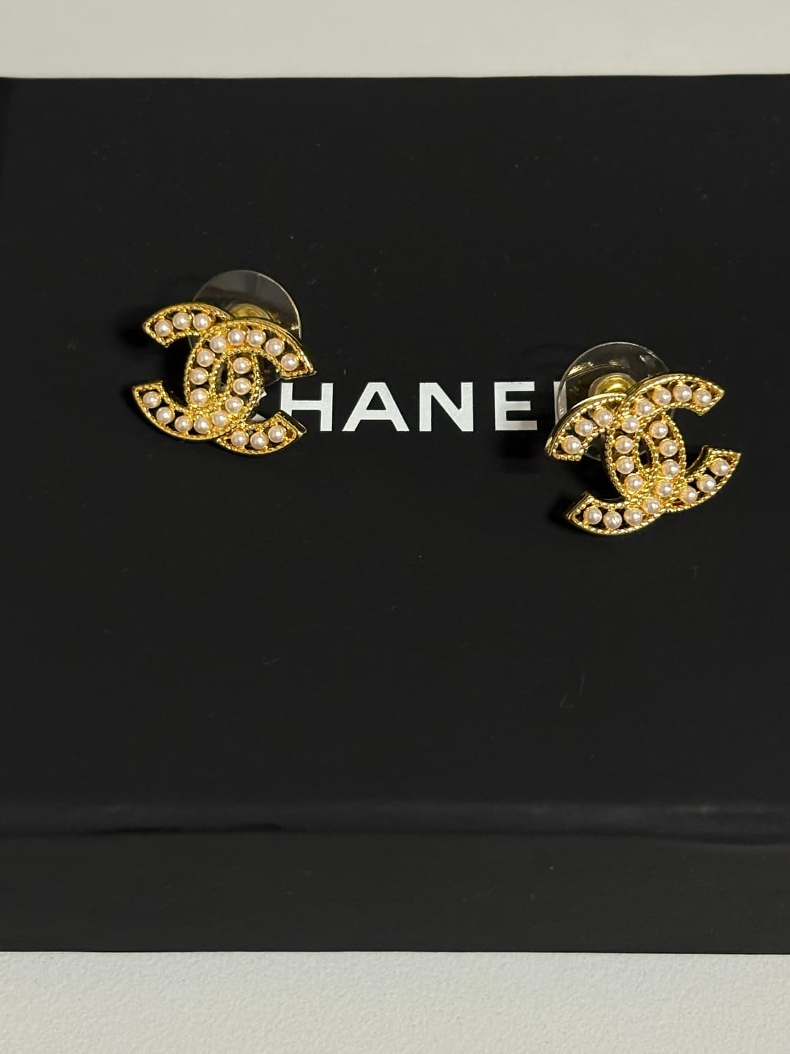 샤넬 cc로고 정품 업사이클링 골드 진주 귀걸이 상품이미지2