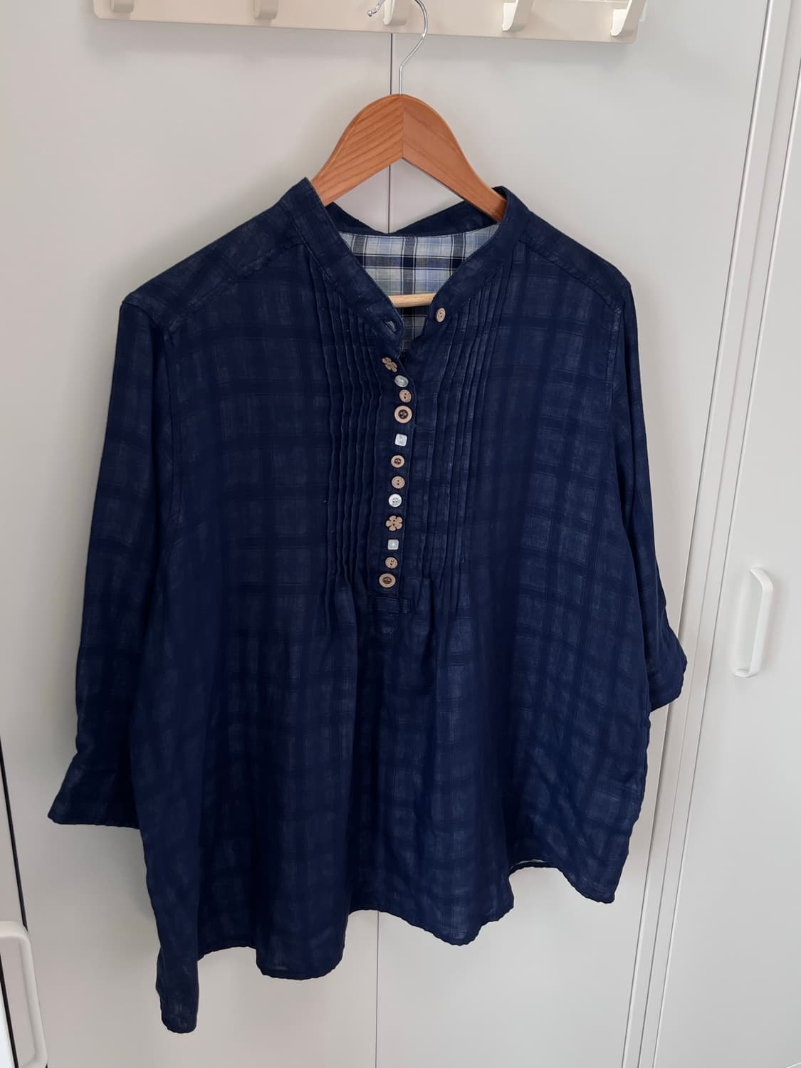 Colopuca 체크 단추 모리걸 블라우스 상품이미지2