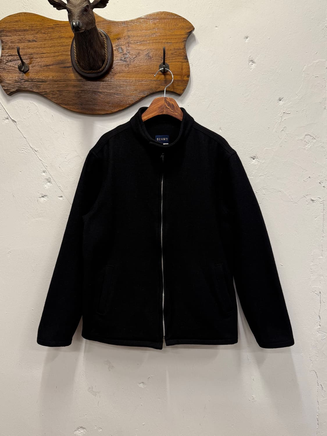 M) USA BEAMS Wool Zip-Up Jacket 상품이미지1