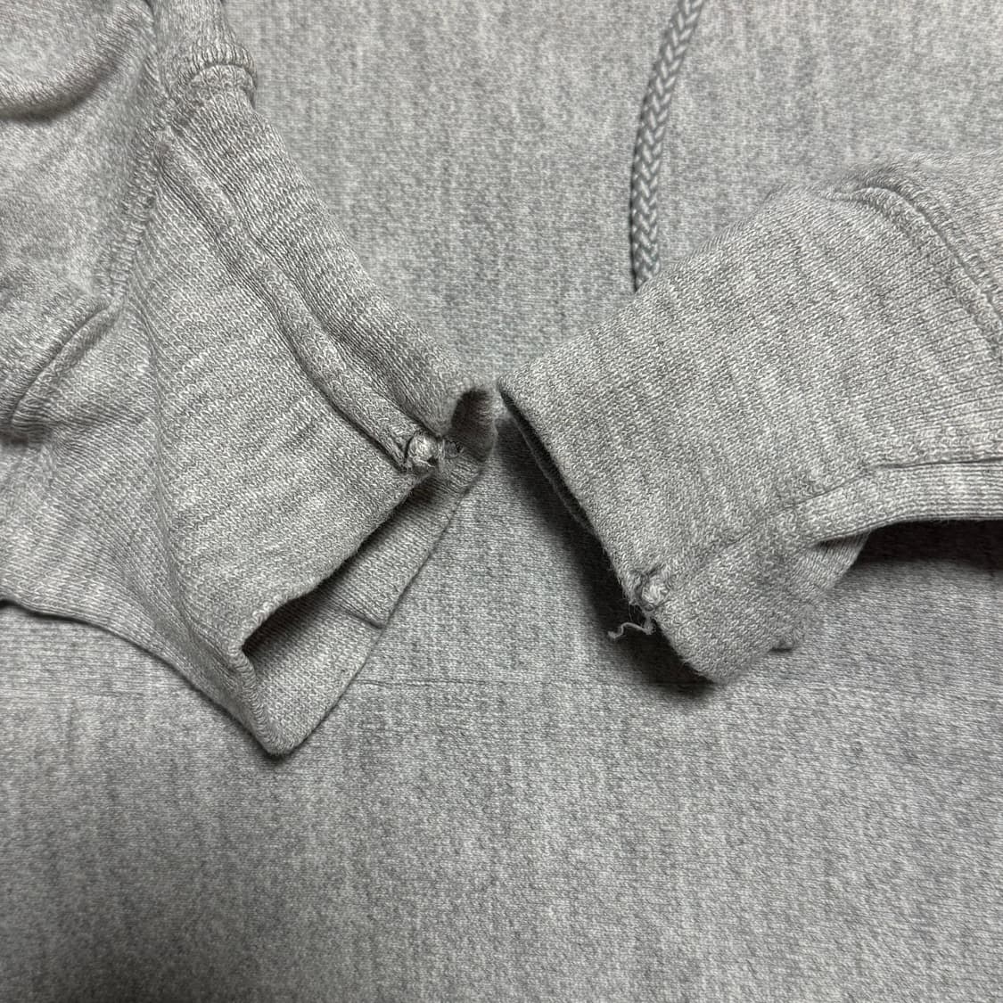 빈티지 00s 챔피온 리버스위브 블랭크 그레이 스웻후드 상품이미지4