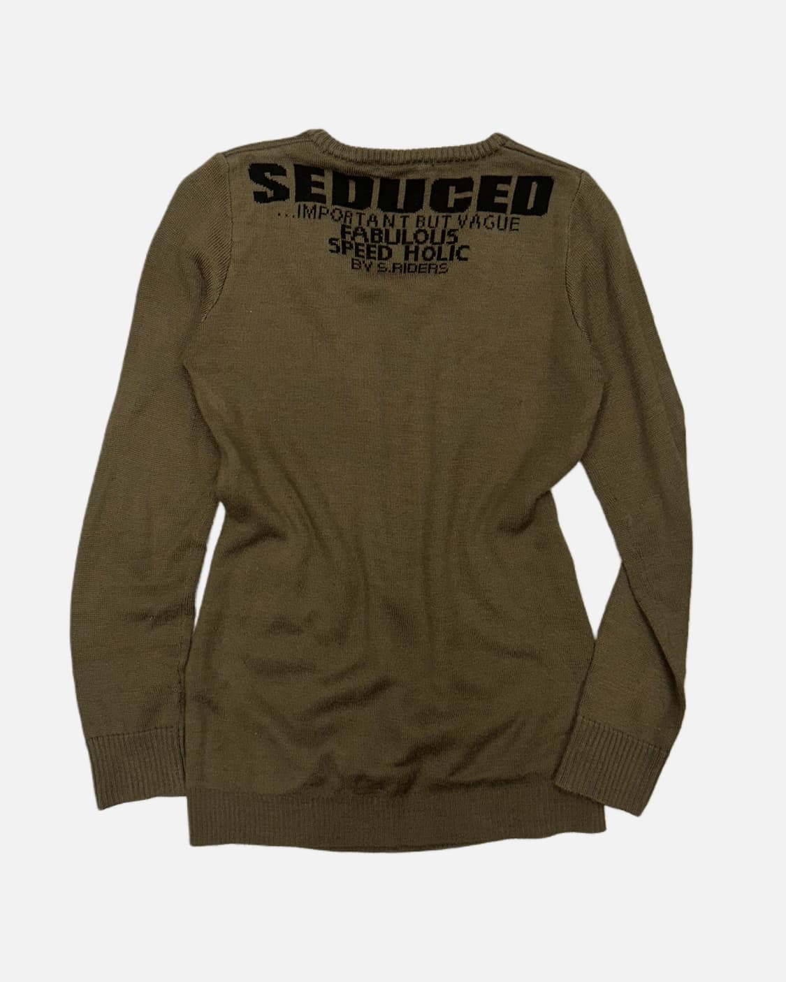 khaki jacquard lettering knit 상품이미지5