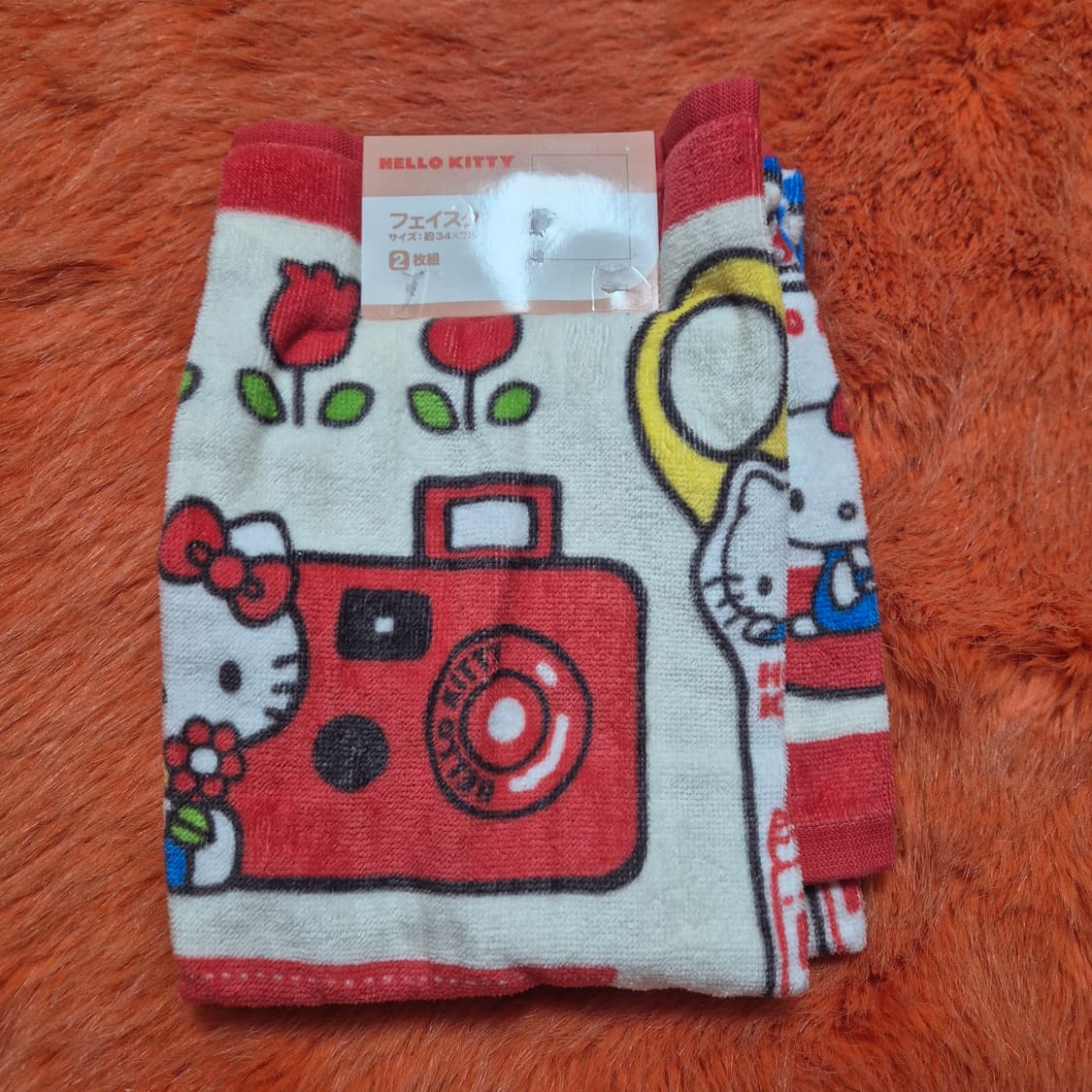 Hello kitty 헬로키티 수건 2장 새상품 34x75cm 상품이미지2