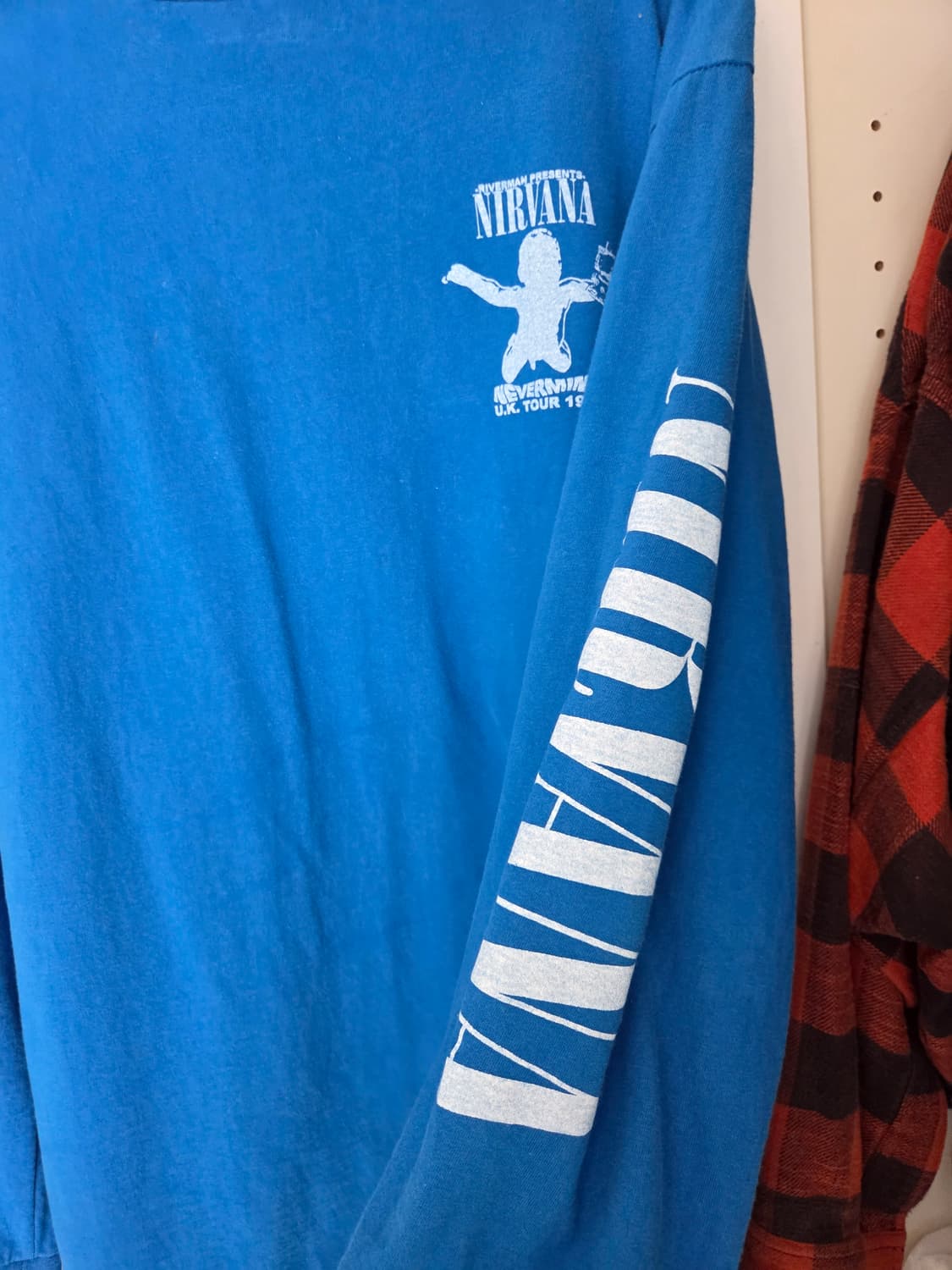 너바나 Nevermind U.K. 투어 블루 롱슬리브리스 상품이미지3