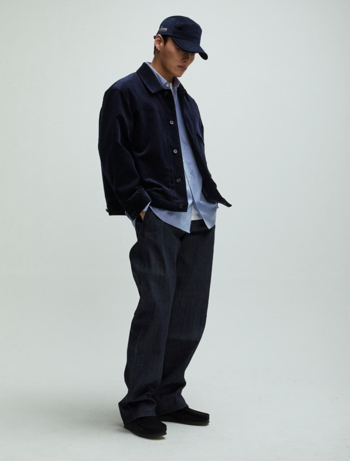 리슈(L'ISSUE) 22ss 네이비 코듀로이 볼캡 Free 상품이미지4