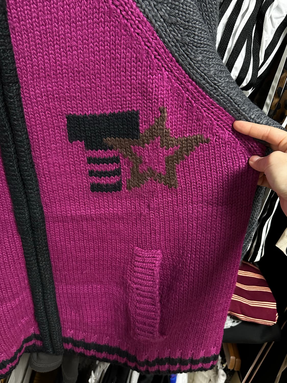 테켓 니트집업 상품이미지4