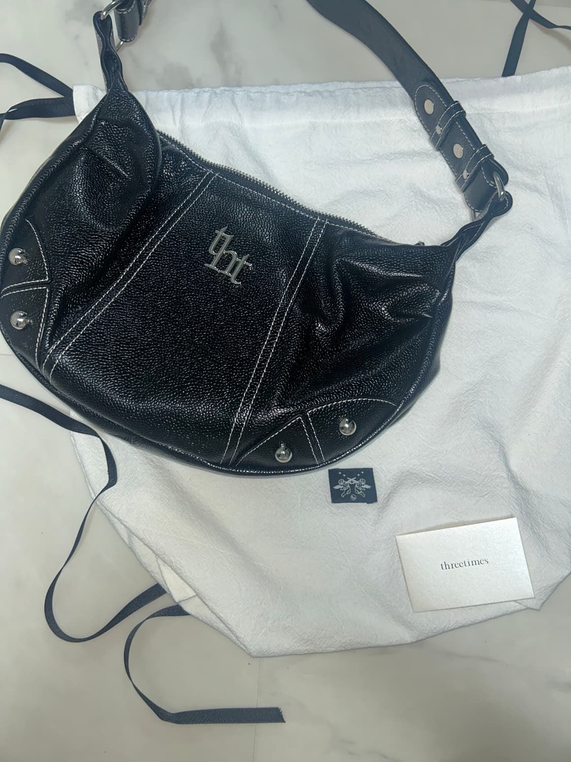 쓰리타임즈 조니 백 블랙 상품이미지1