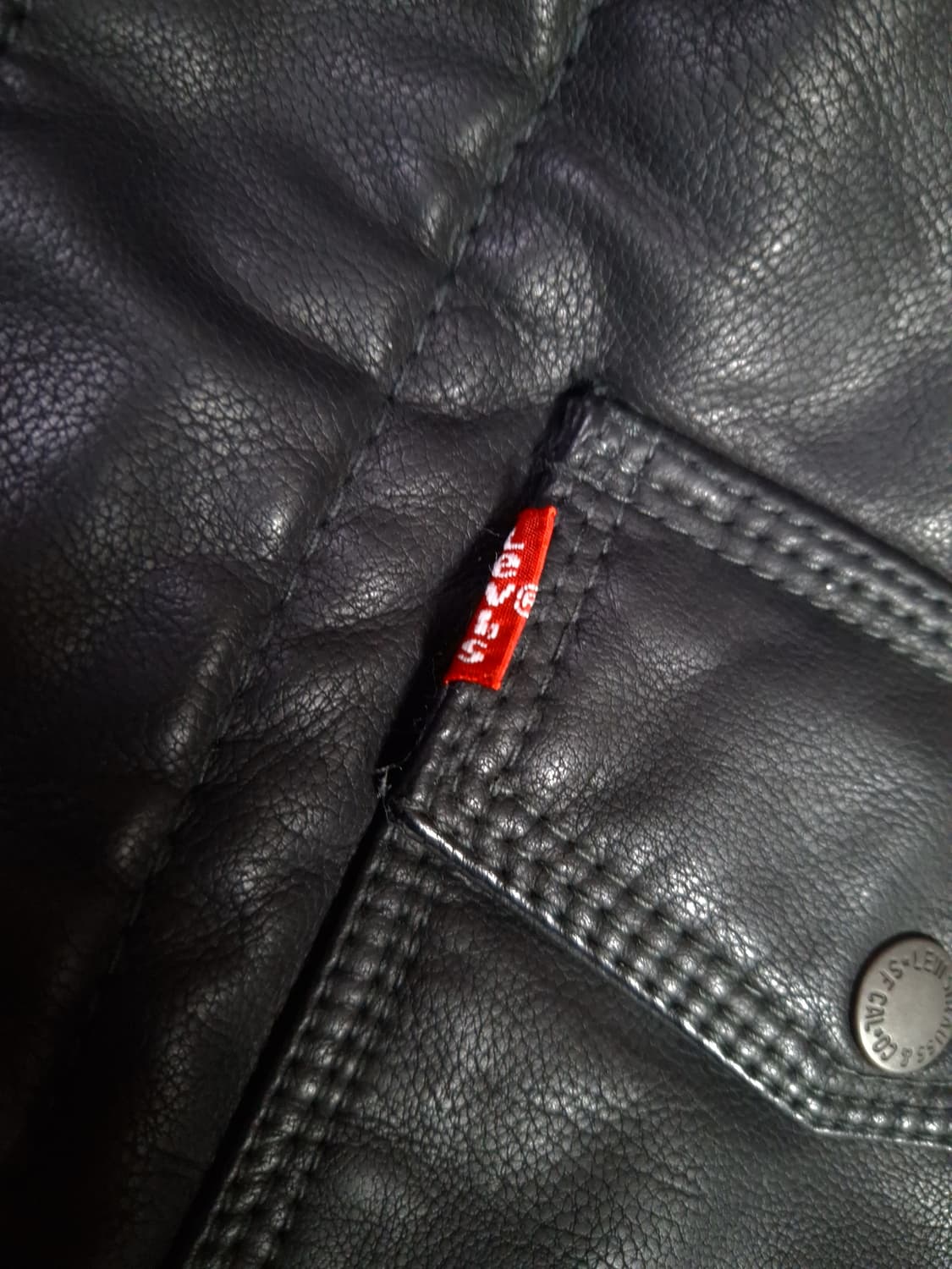 오리지날 리바이스 블랙 합성피혁 쉐르파 트러커자켓 상품이미지5