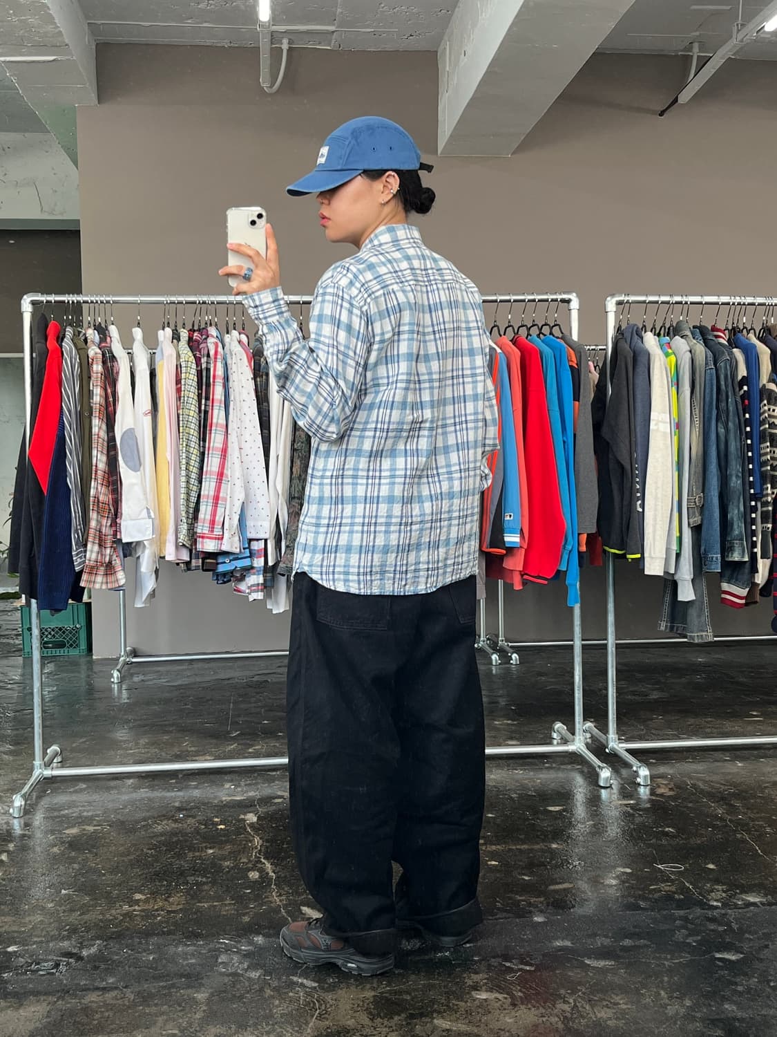 버커루 마원단 체크 셔츠 상품이미지5