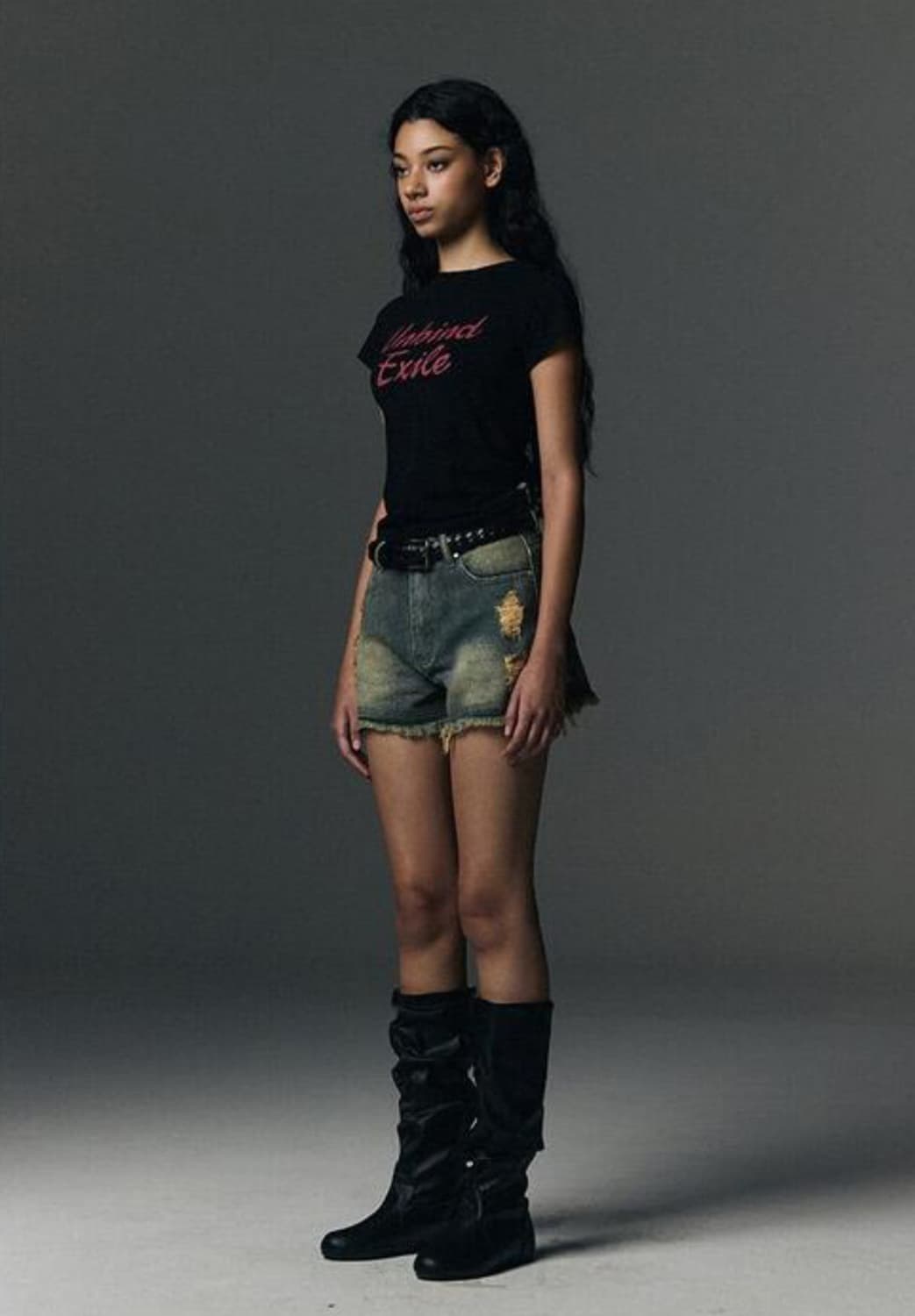 낫포너드 W Trident Logo Micro Denim Shorts 상품이미지3