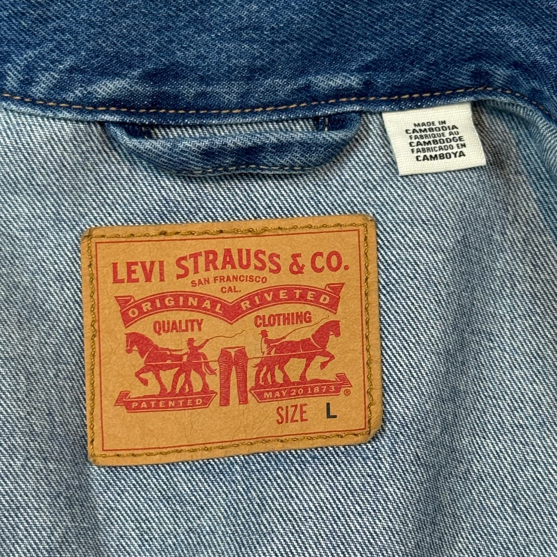 L) 리바이스 2세대 오버핏 데님 트러커 자켓 블루 상품이미지7