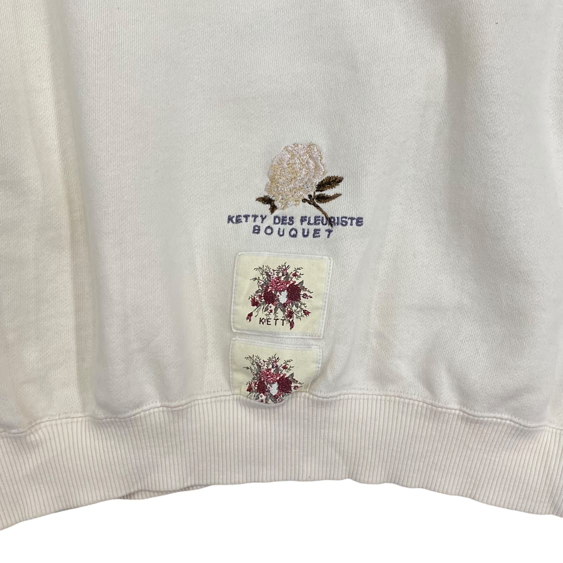 Ivory flower embroidered sweatshirt  상품이미지6
