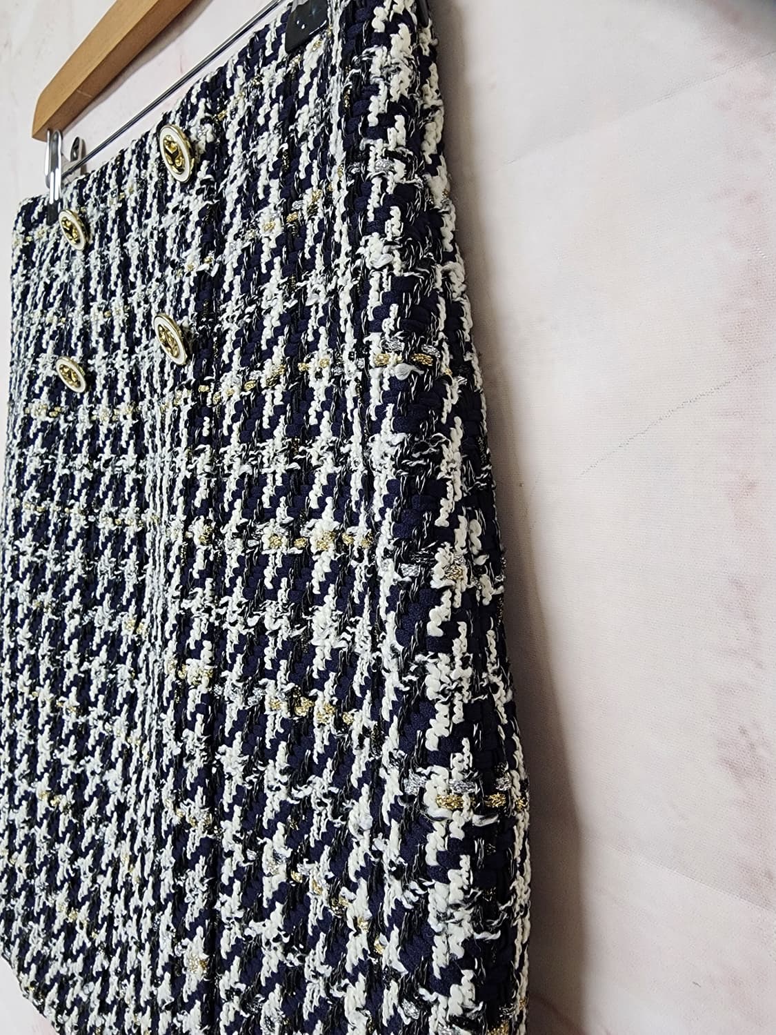 산드로 하운드투스 패턴 트위드 스커트 상품이미지4