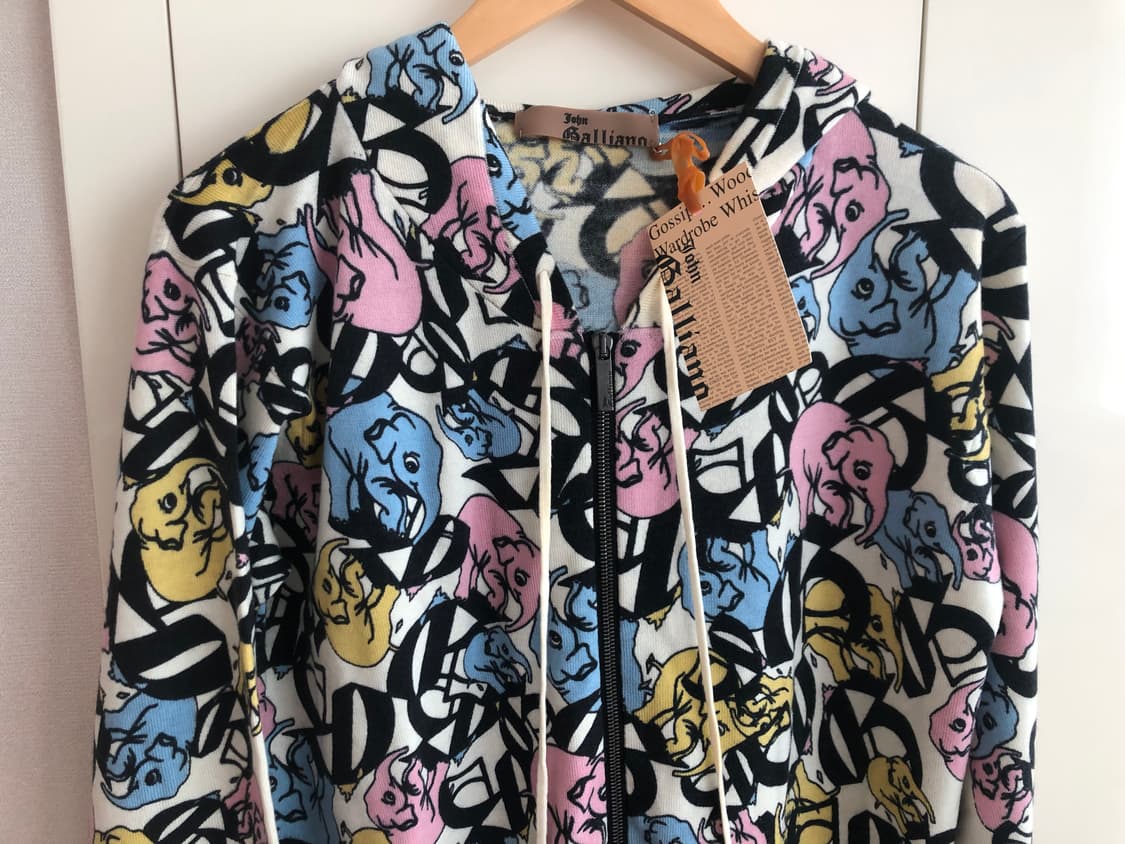 존 갈리아노 울 후드 집업져지 자켓 상품이미지3