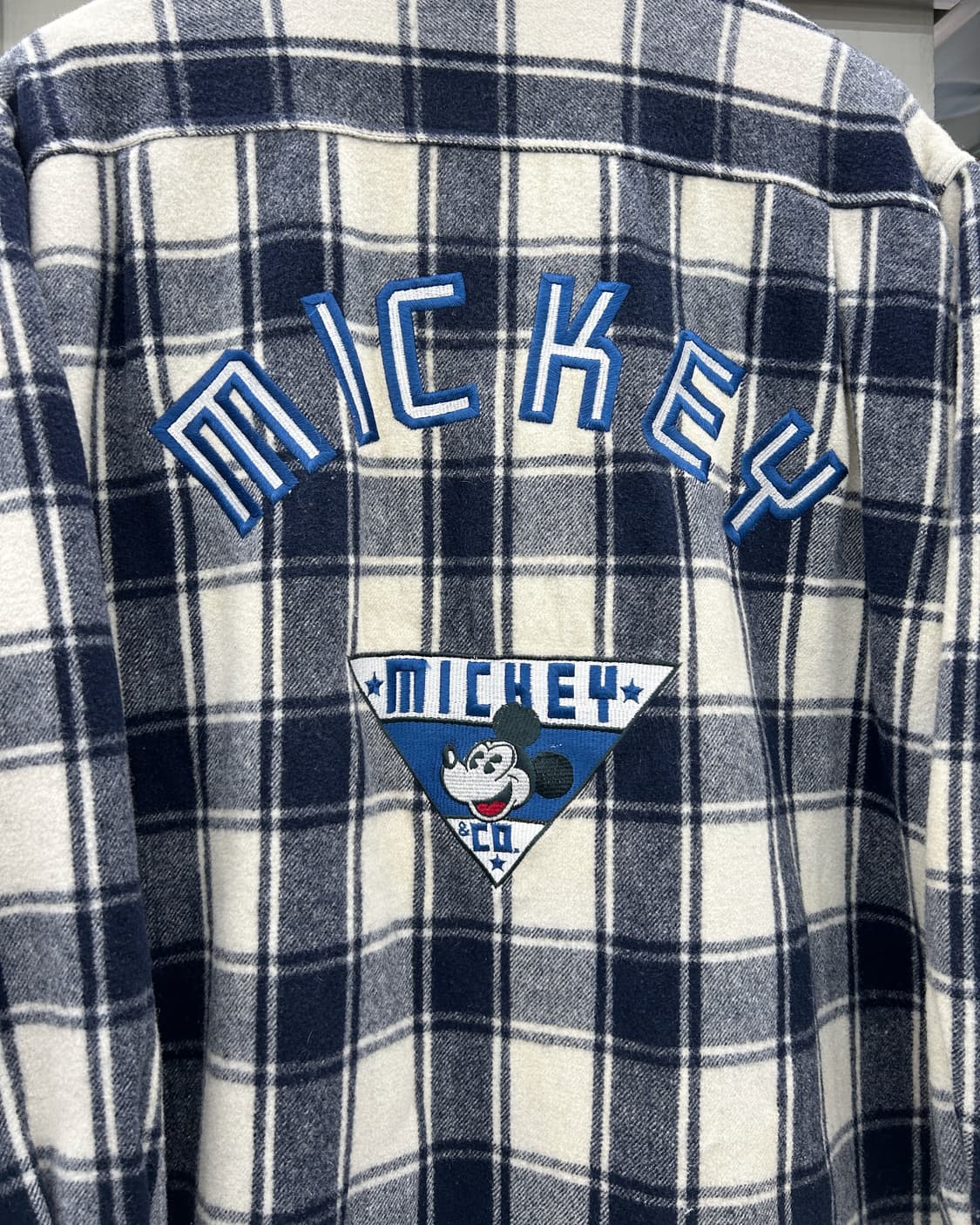 디즈니 90s 미키마우스 플란넬 체크 오버셔츠 점퍼 상품이미지7