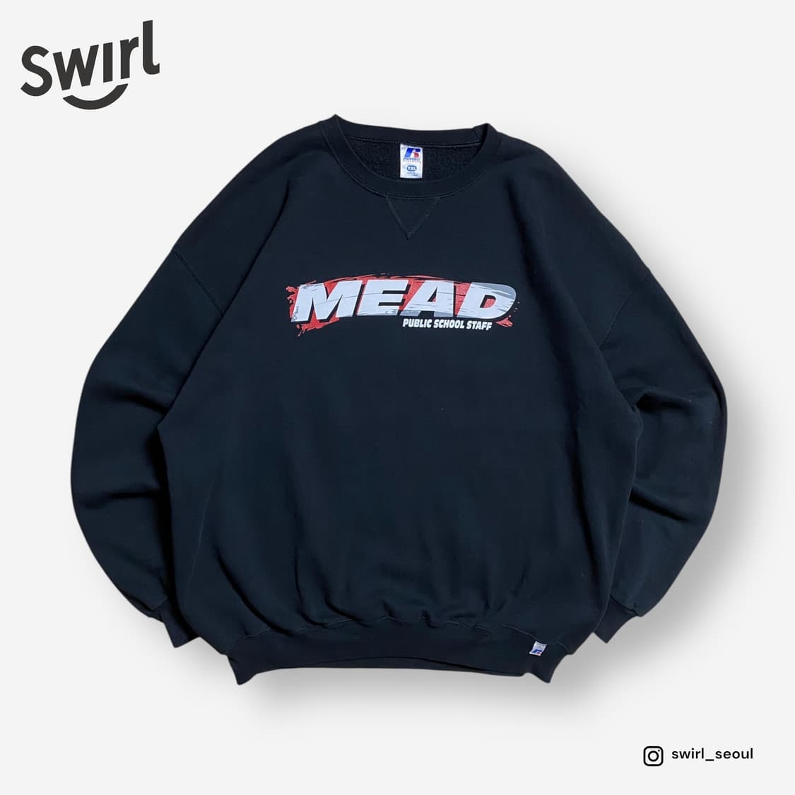 🌊Russell Black ”MEAD“ sweatshirts 상품이미지1