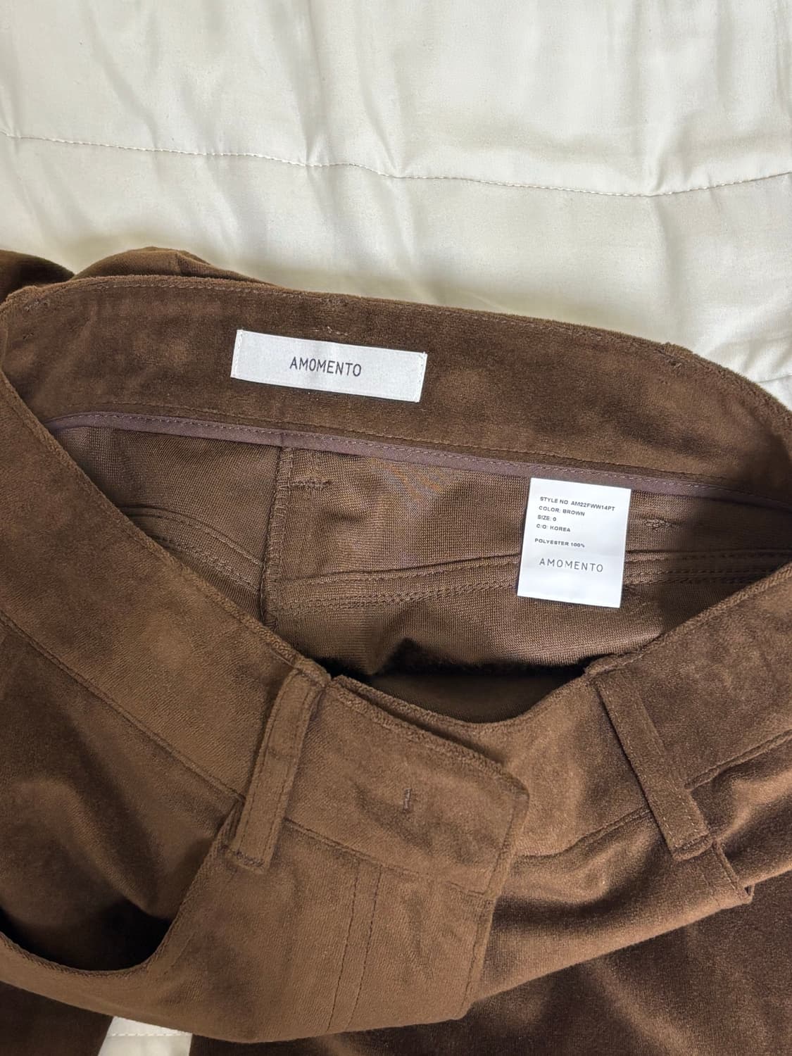 아모멘토 벨벳와이드 레그팬츠 상품이미지2