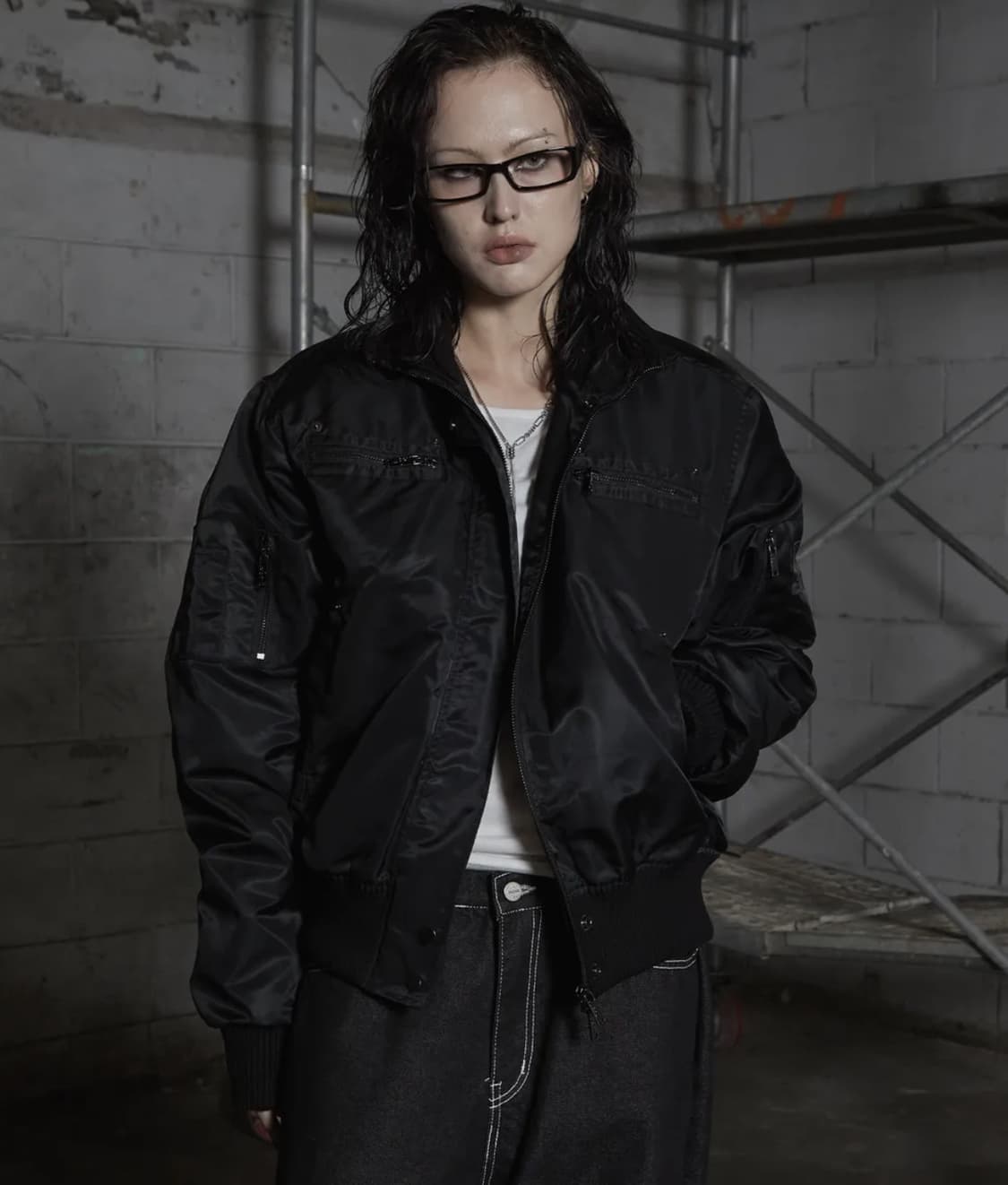 어니브 MA-1 봄버 점퍼 자켓 블랙 상품이미지1