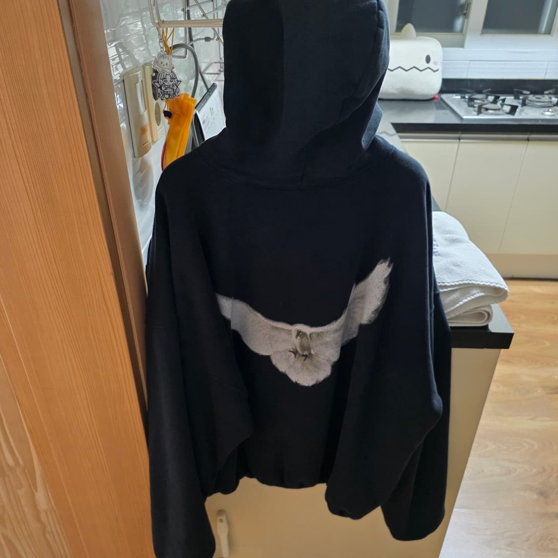 (s)yeezy gap 이지갭 도브후드 워시드블랙 상품이미지2