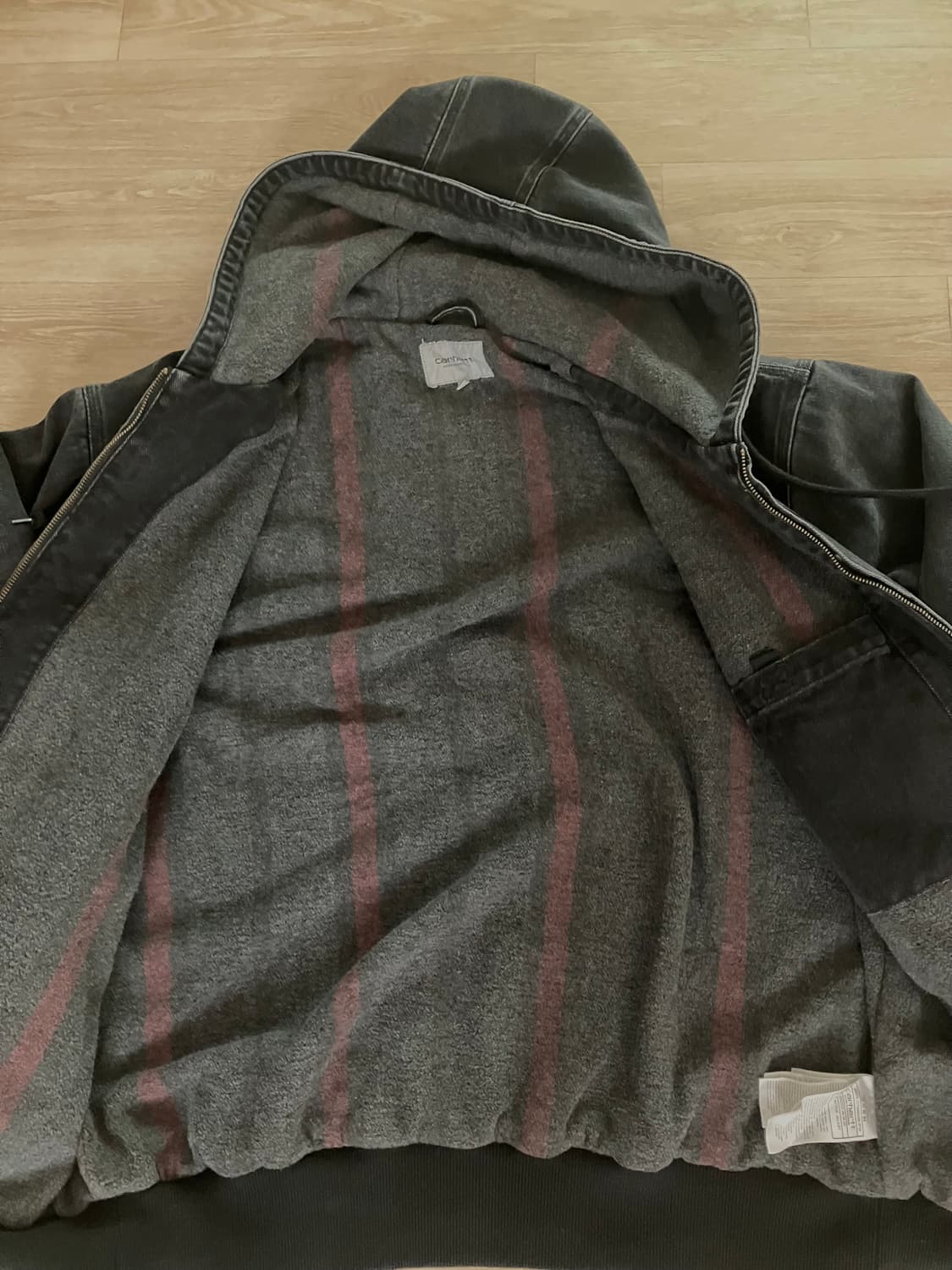 칼하트 WIP 메이틀랜드 데님 OG 액티브 자켓 블랙 스톤 워시드 상품이미지2