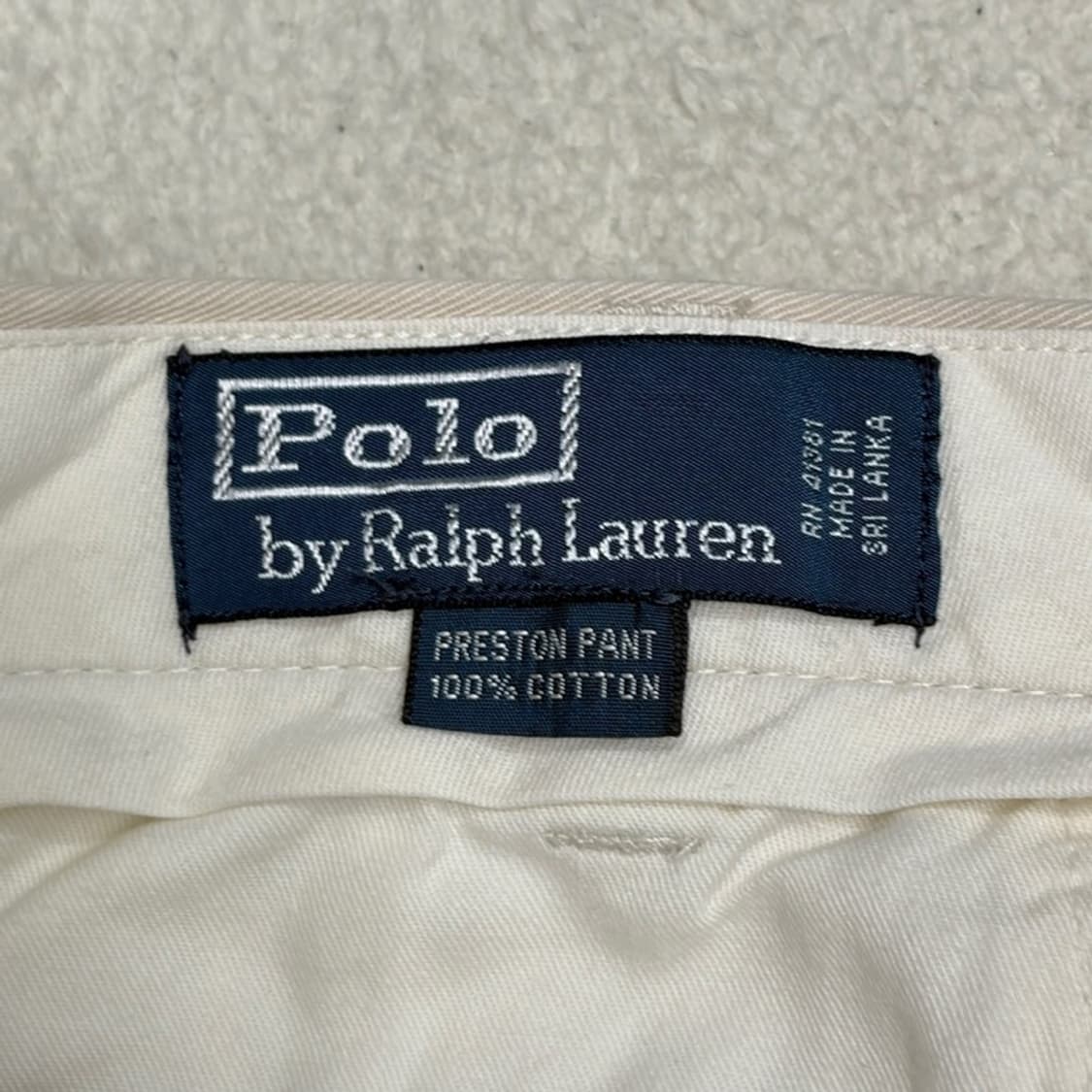 POLO 크림 코튼팬츠 35 상품이미지4