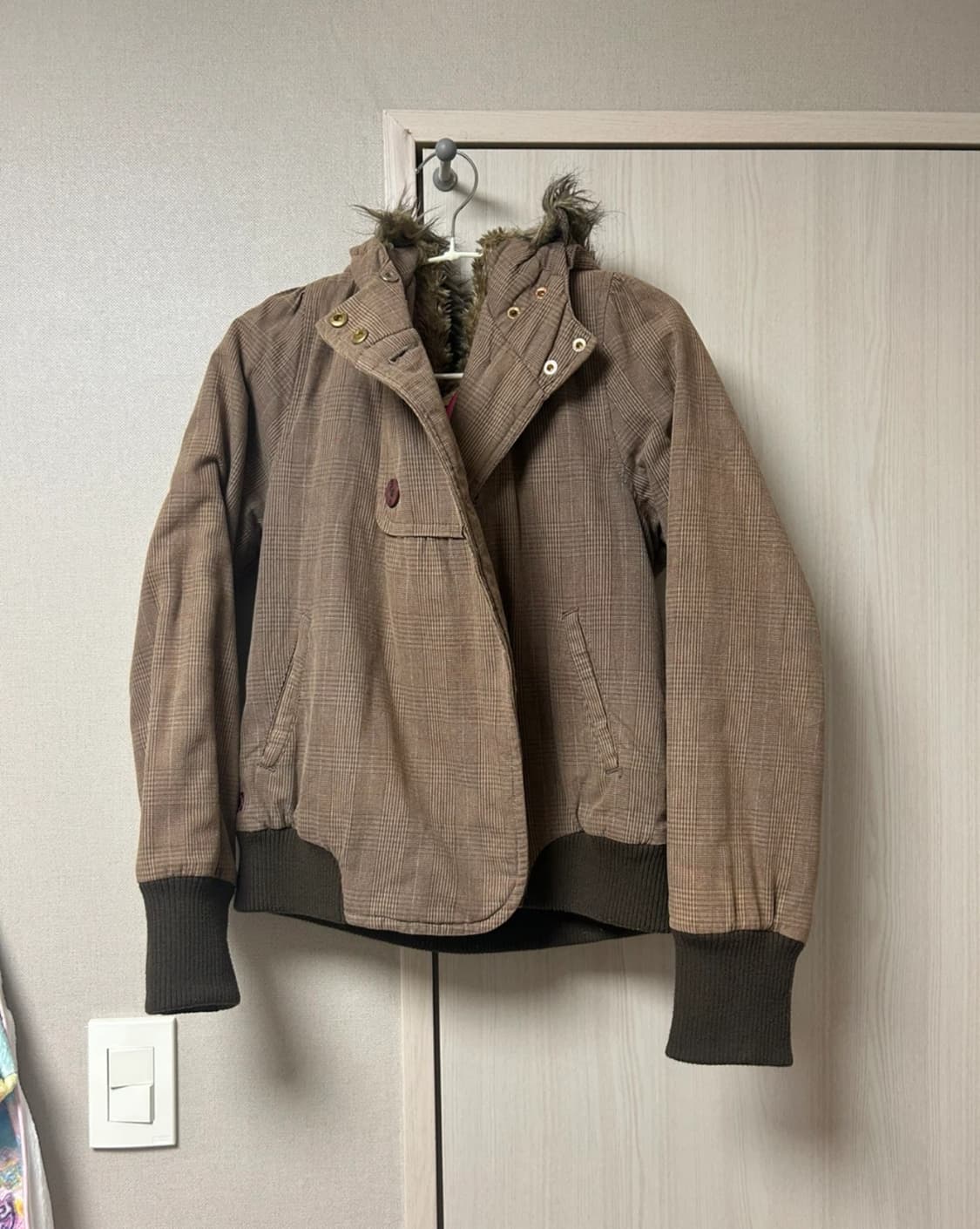 Y2K 빈티지 브라운 후드 점퍼 퍼 자켓 아카이브엑스 갸루 일브 상품이미지1