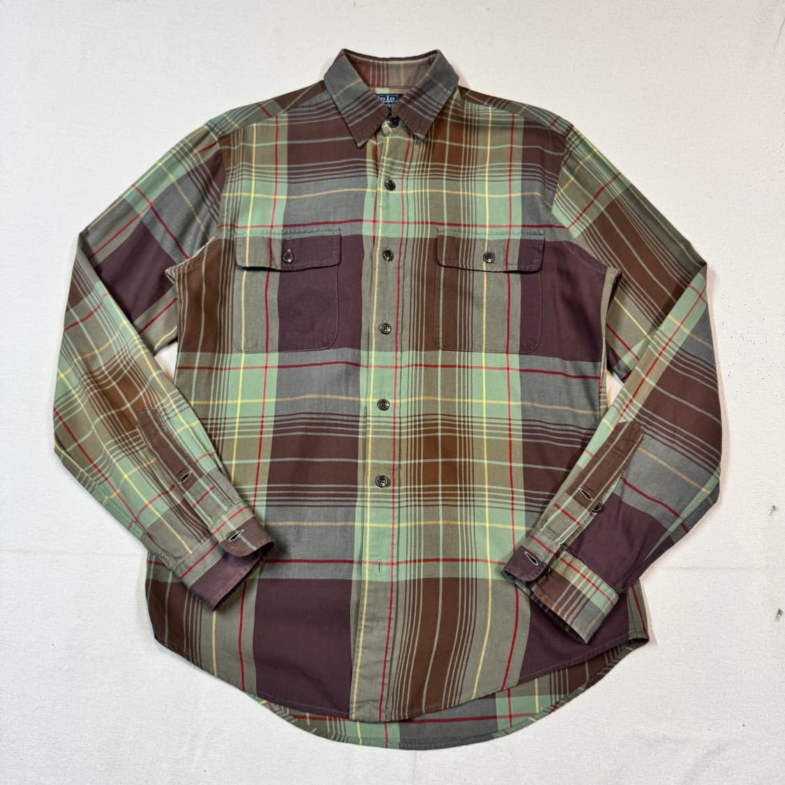 S) 폴로 랄프로렌 투포켓 체크 셔츠 상품이미지1