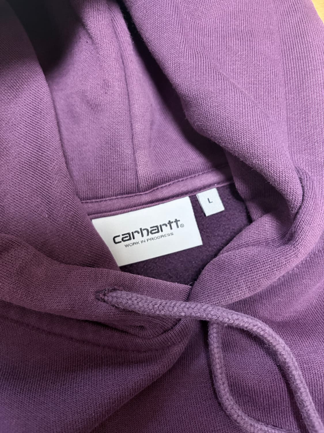 [L] 칼하트 WIP 후드 스웻 Boysenberry/black 상품이미지3