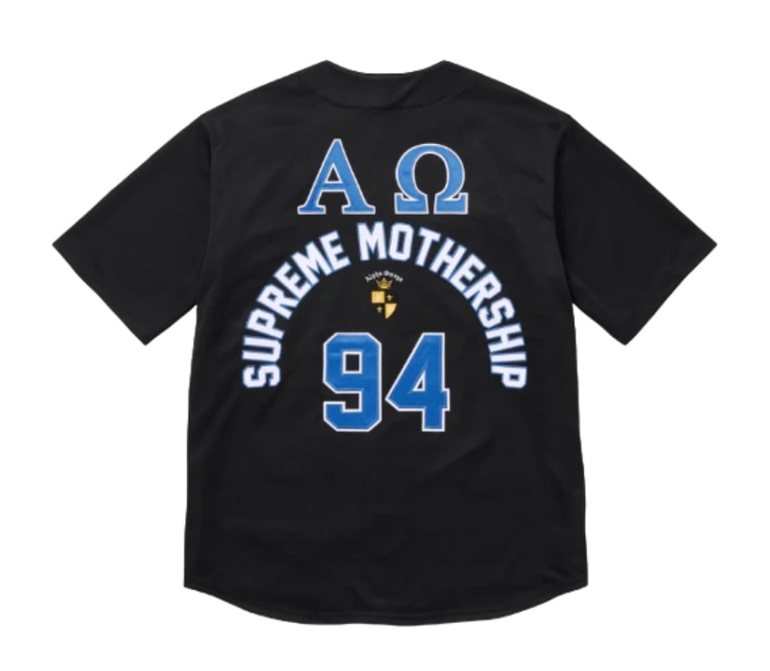L) 슈프림 알파 오메가 베이스볼 반팔 저지 블랙 상품이미지2
