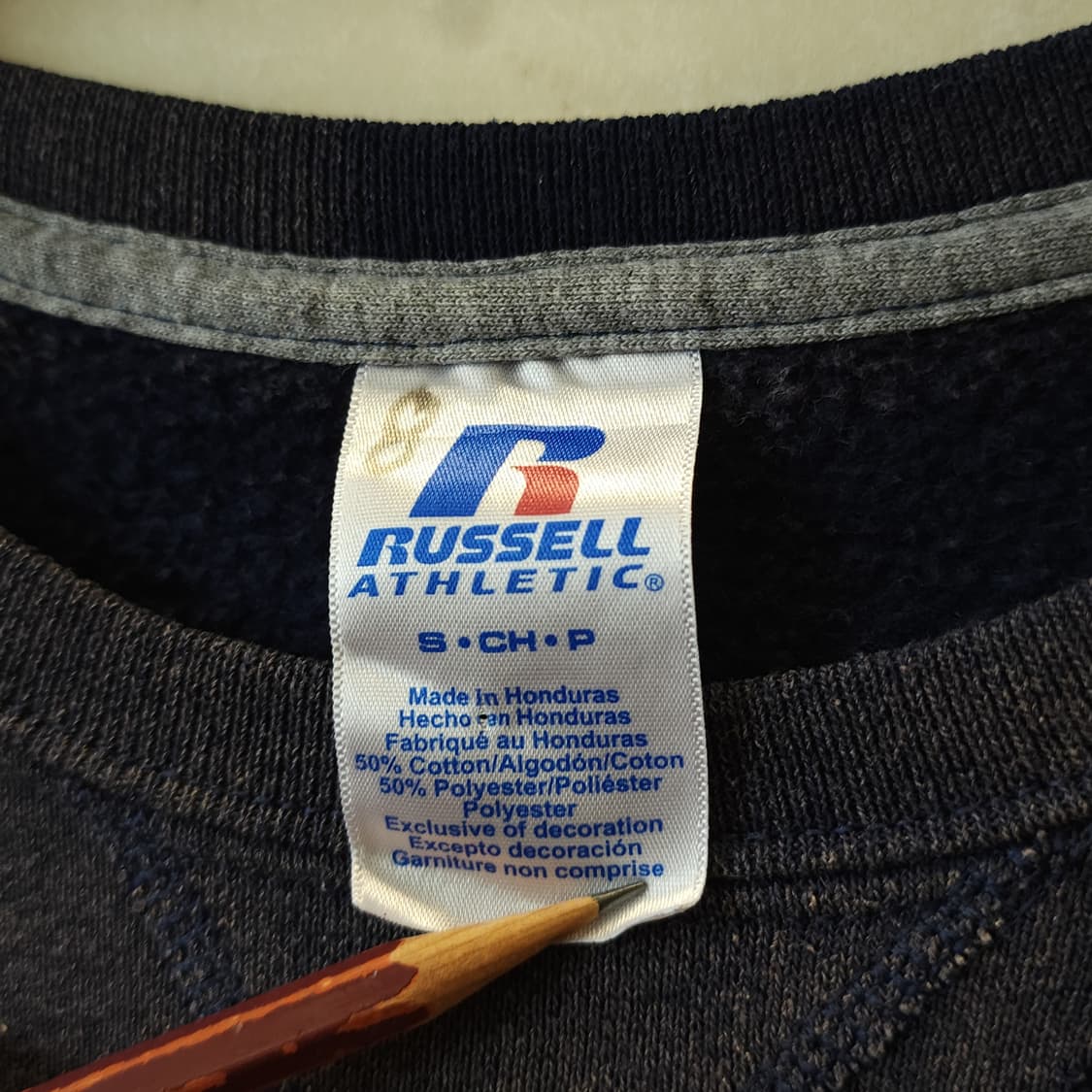 90s 러셀 빈티지 스웻셔츠 썬페이딩 네이비 그레이 s 상품이미지5