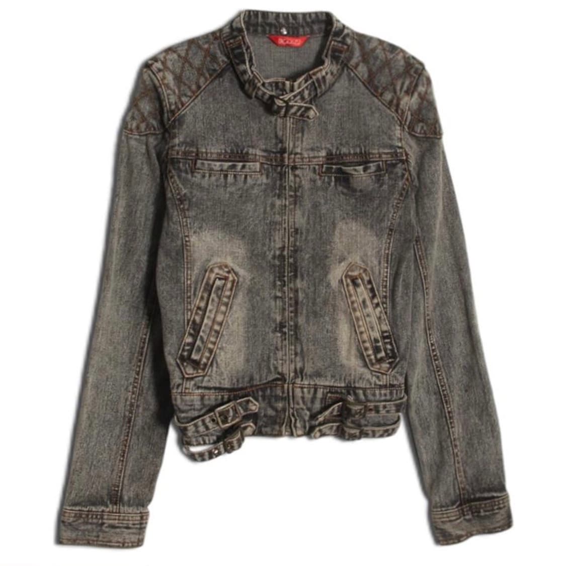 W.A.Z.P grunge  denim bike jacket 상품이미지1