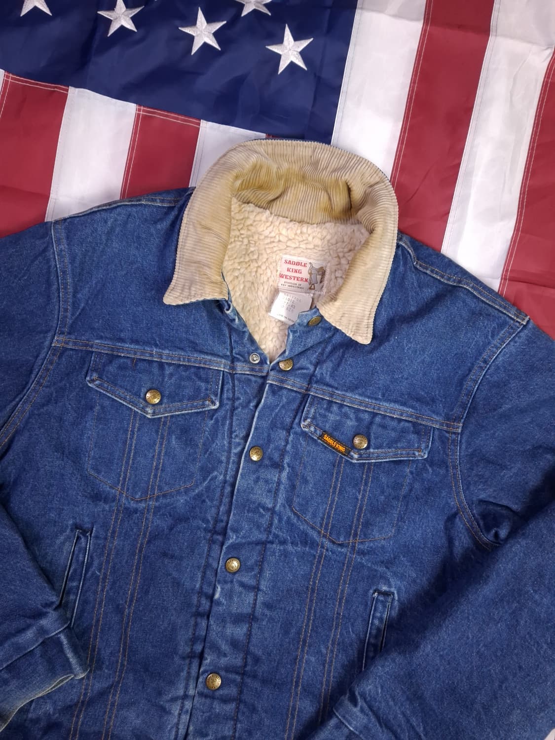 오리지날 80's SADDLE KING WESTERN 데님 쉐르파 자켓 상품이미지2