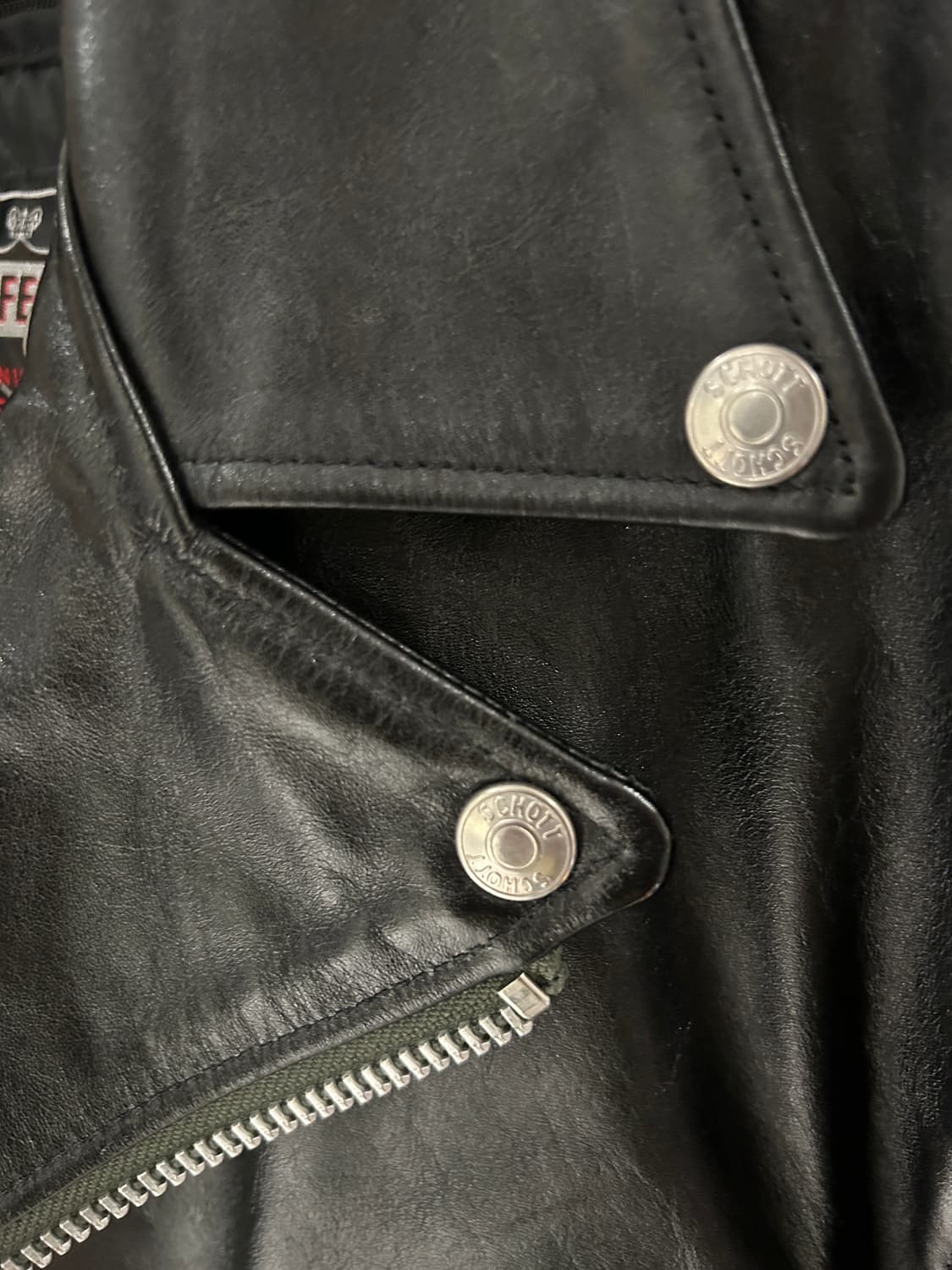 Sacai x Schott Perfecto Leather Jacket 상품이미지3