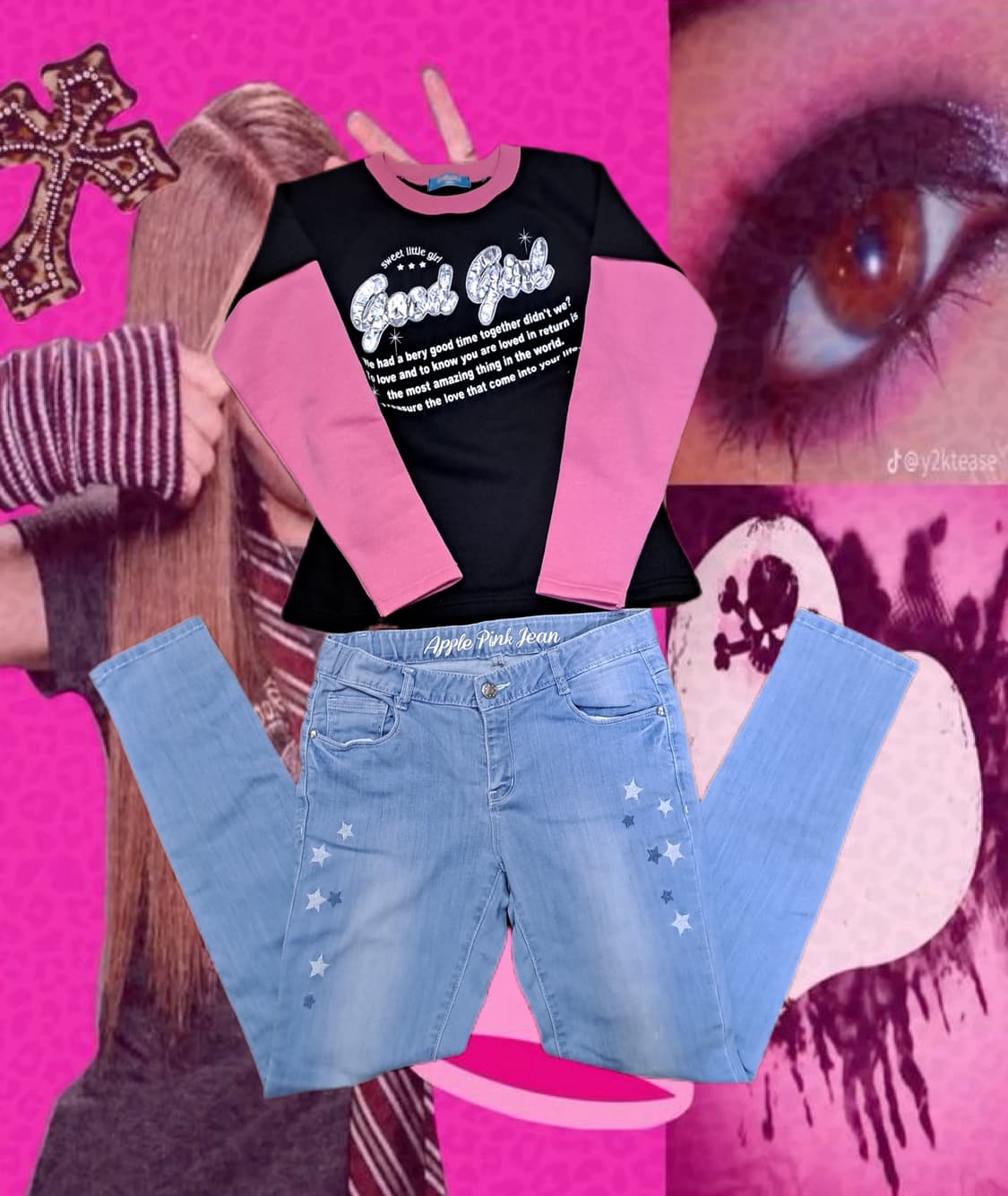 y2k 갸루 펑크 락시크 코디세트 코디셋 2000s 상품이미지1