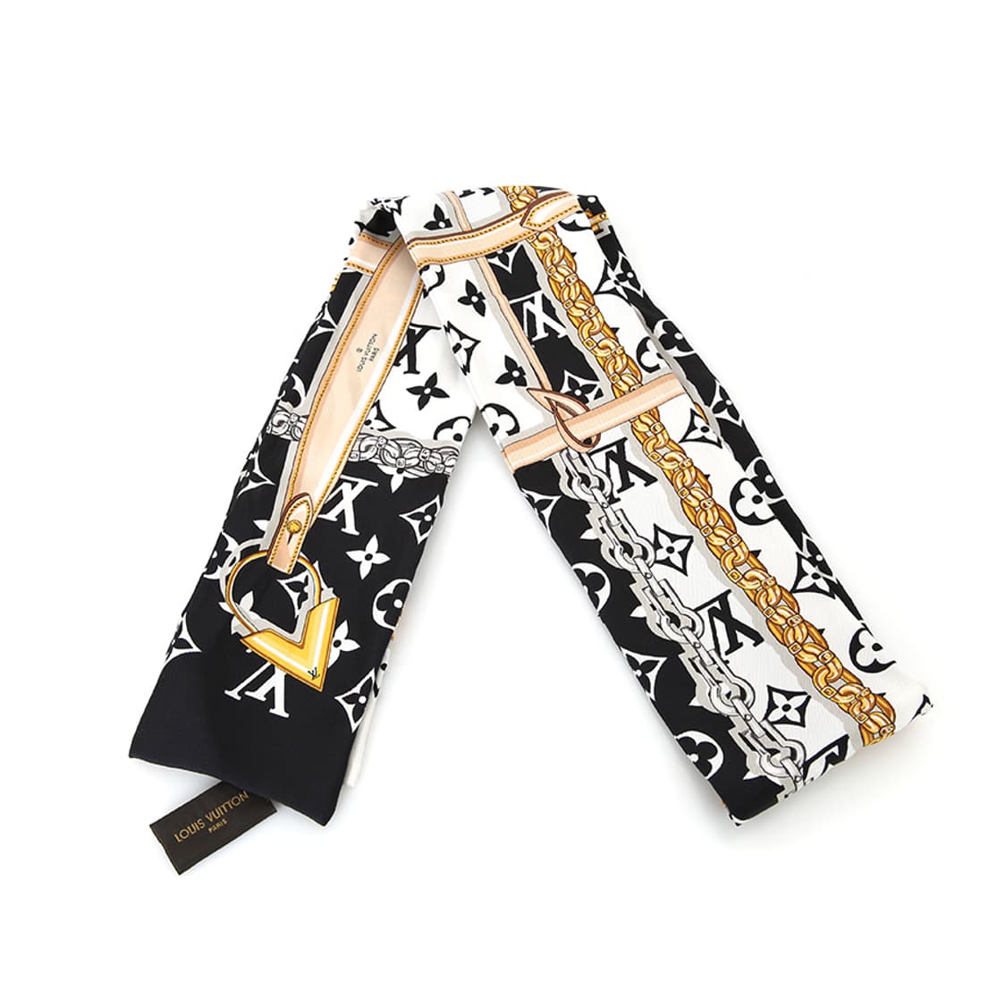 루이비통 컨피덴셜 방도 블랙 화이트 반다나 미니스카프 M78656 상품이미지1