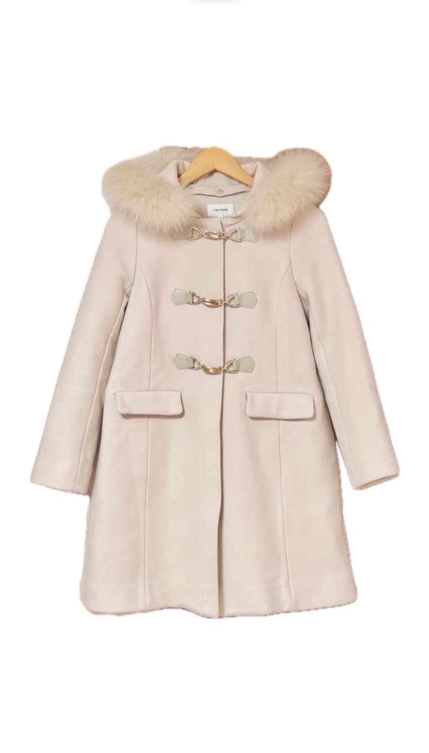 레스트로즈 이사하라사토미 달천깔 딸기우유핑크 빈티지 더플코트 상품이미지5