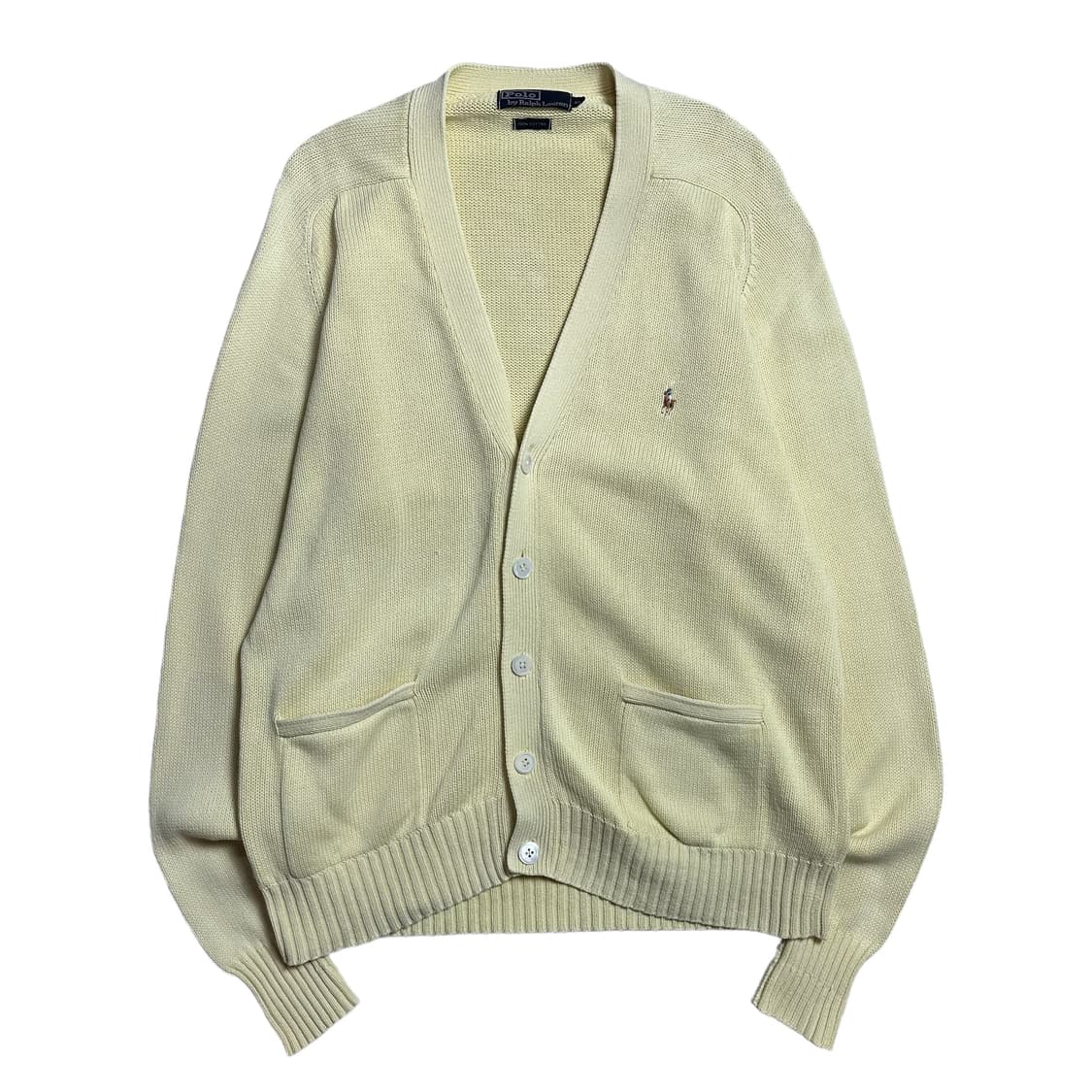 폴로 포니로고 엘로우 니트 가디건 상품이미지2