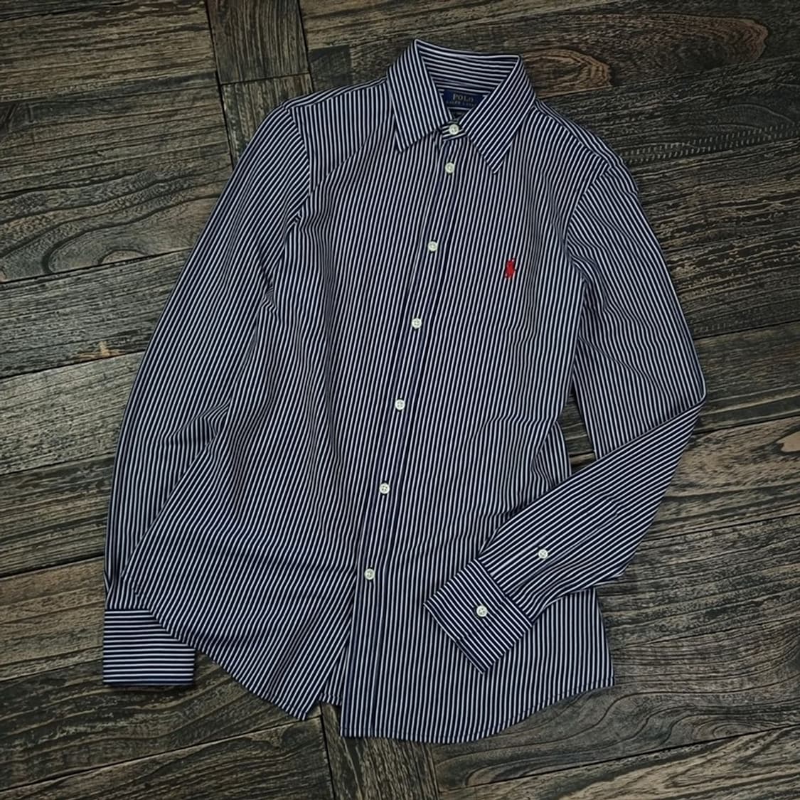 [폴로 랄프로렌] 포니 로고 자수 스트라이프 셔츠 M17523 상품이미지1