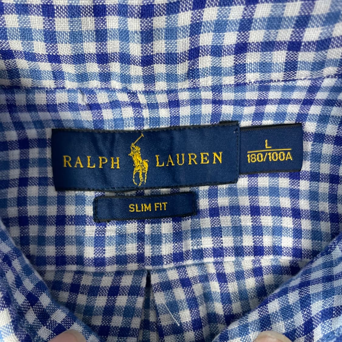 폴로랄프로렌 체크 셔츠 블루 상품이미지4
