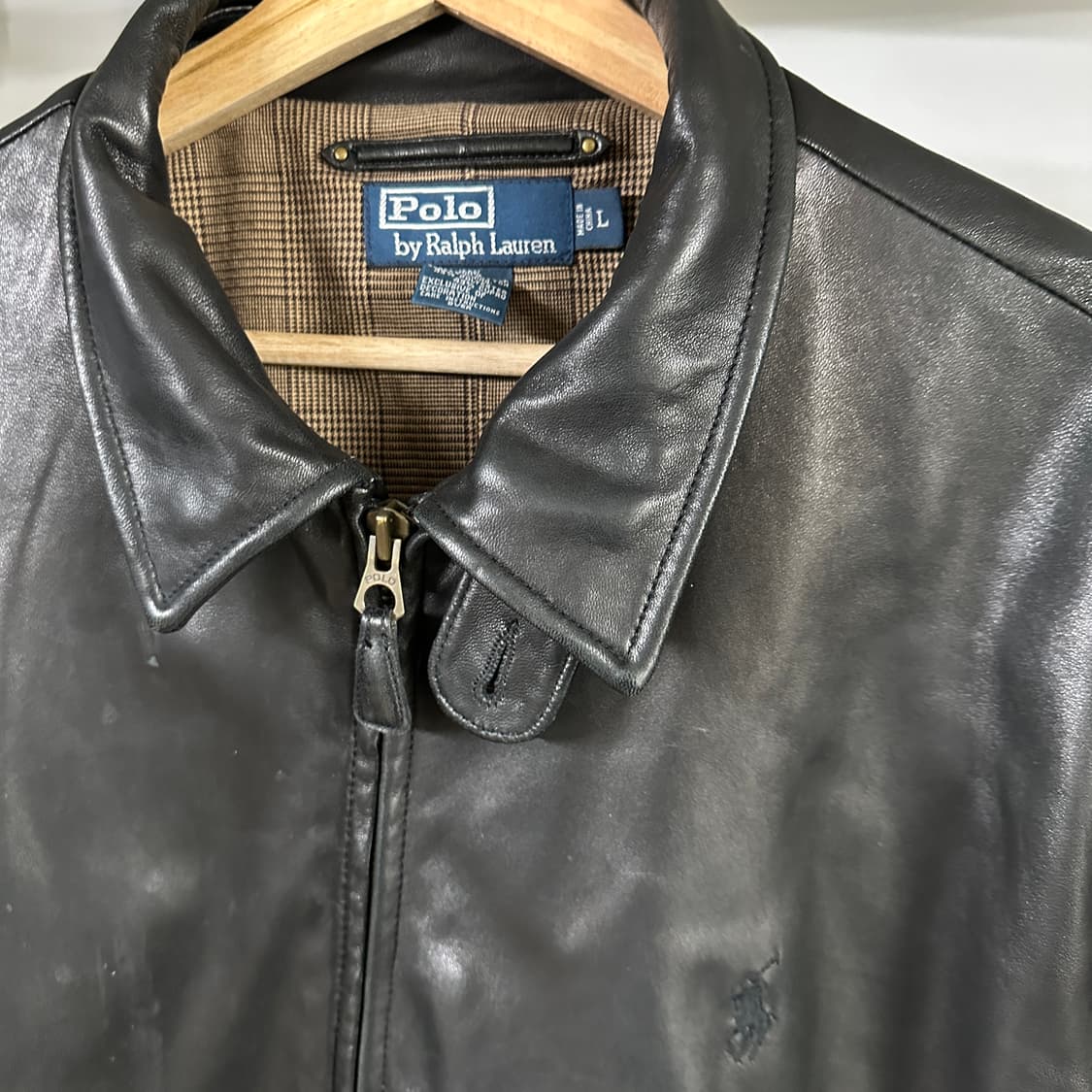 90s 폴로 맥스웰 레더 자켓 상품이미지2