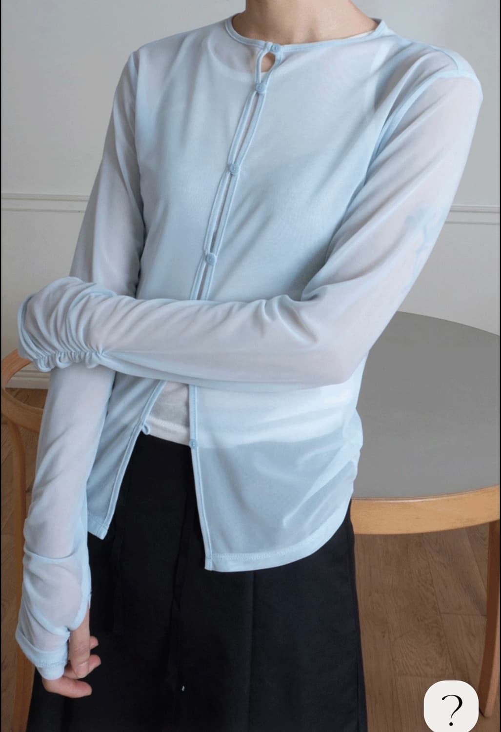 우화 wrinkle mesh cardigan 우화 가디건 상품이미지1